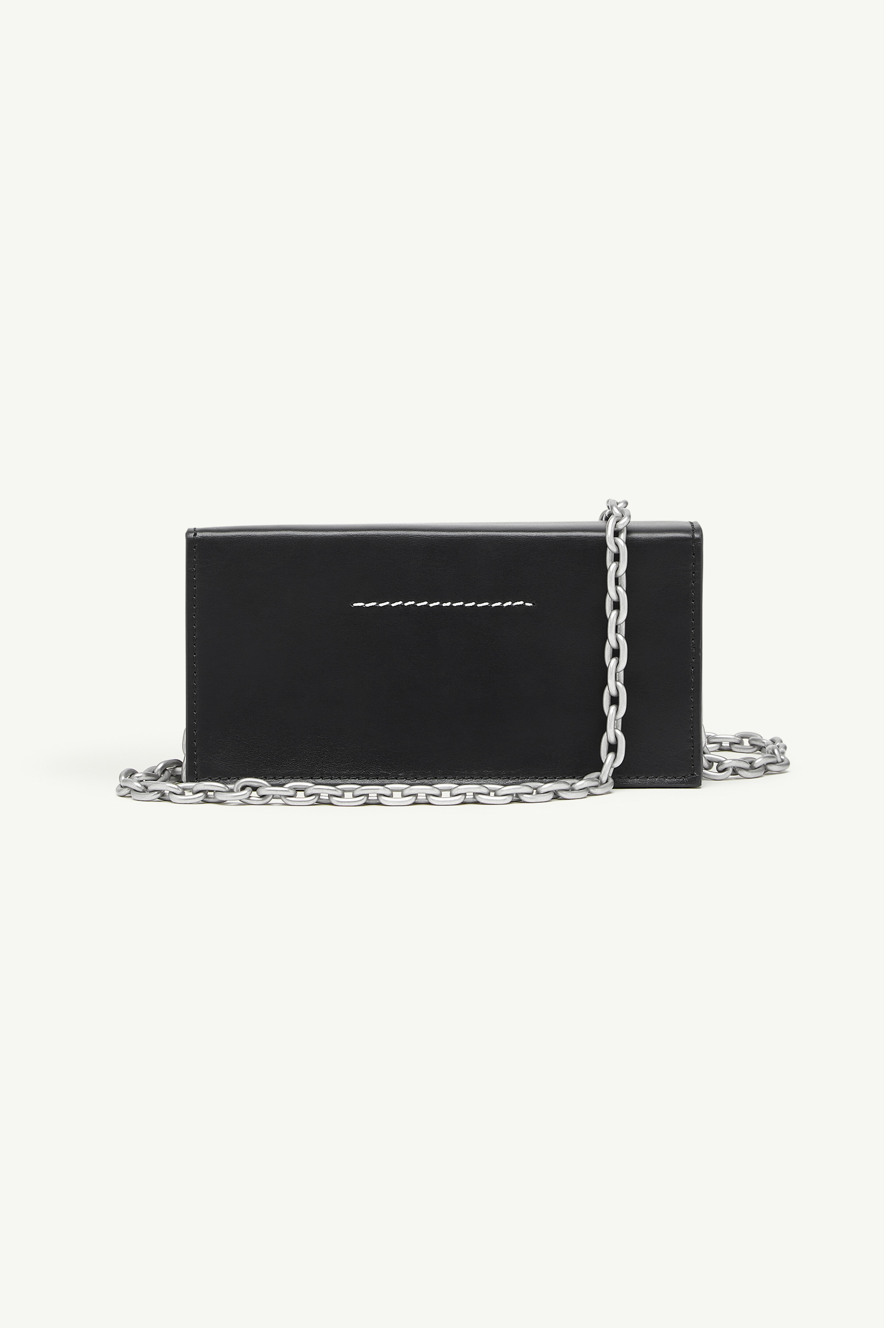 Black Leather Shoulder-Strap Wallet | Maison Margiela