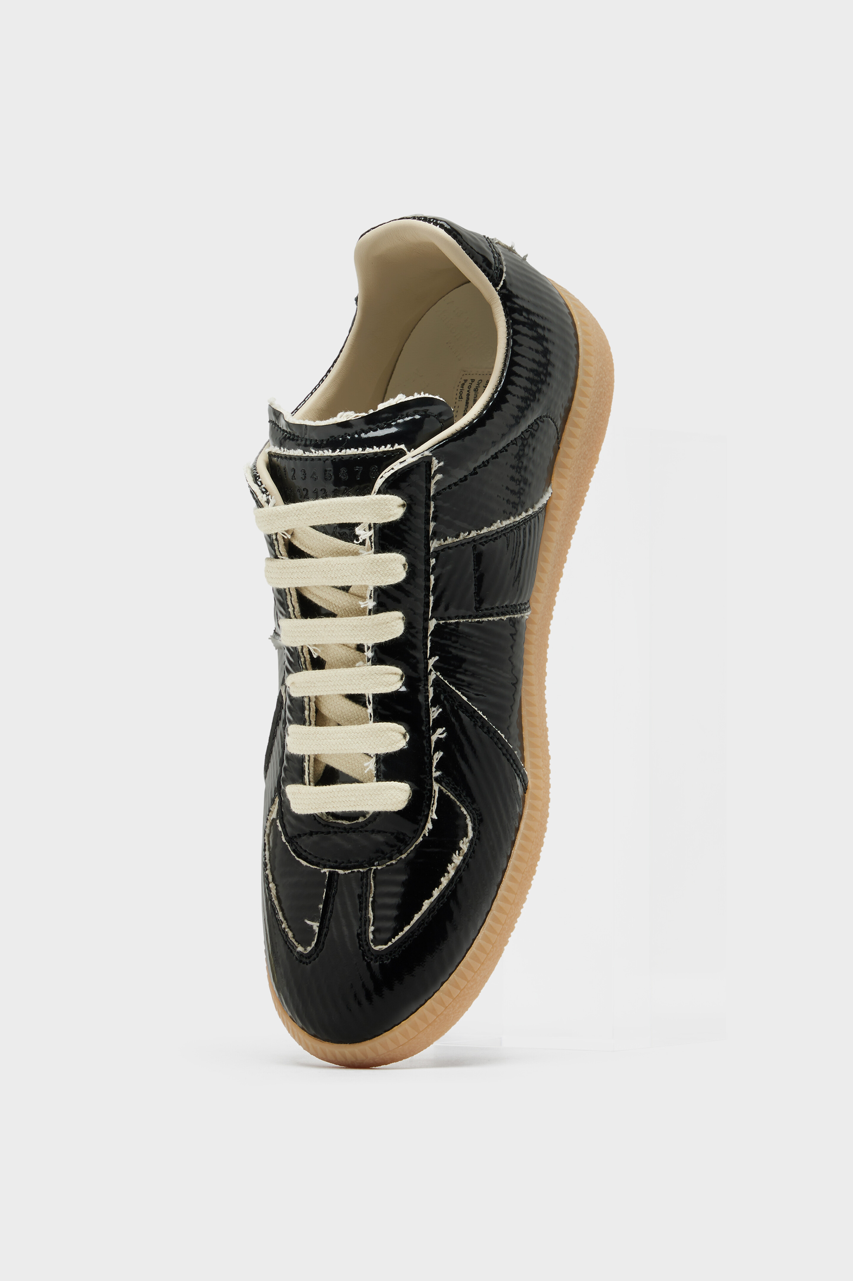 Women's Black Leather Replica Sneakers | Maison Margiela