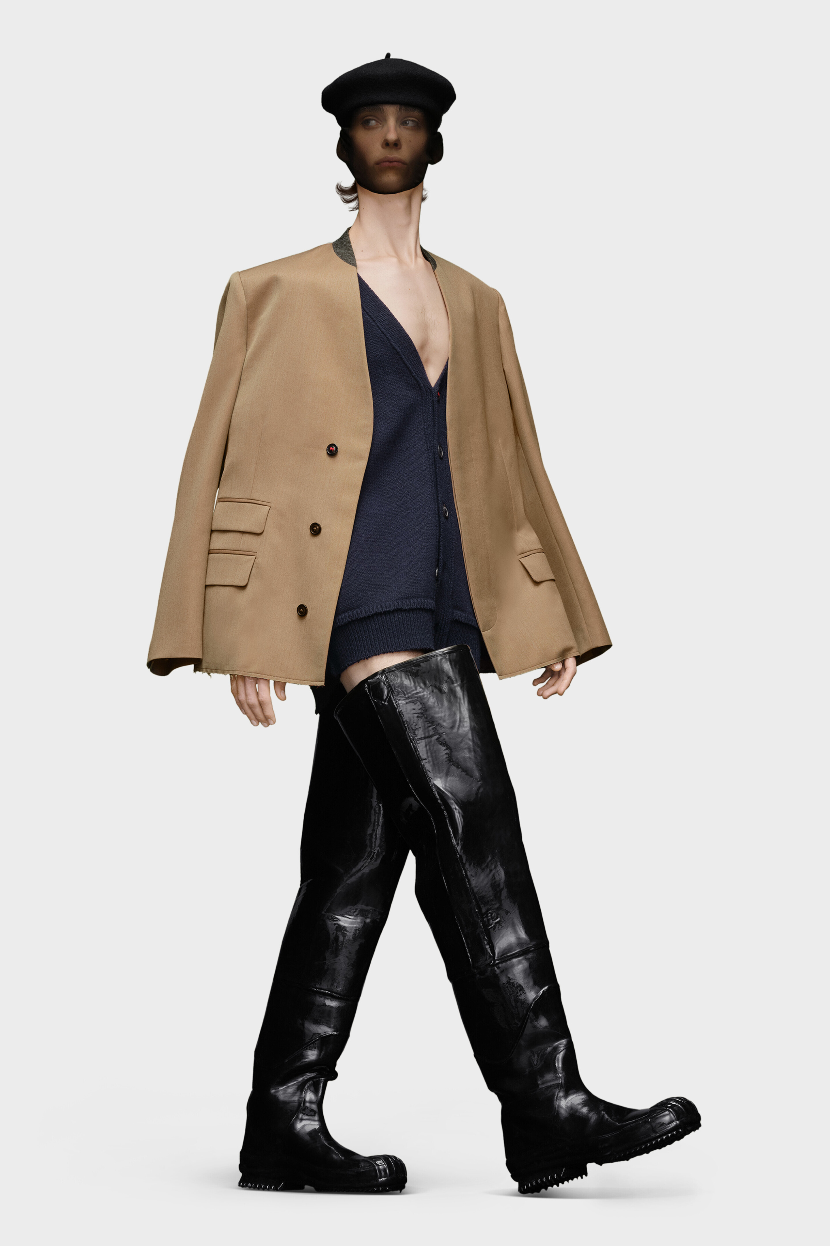 MM6 Maison Margiela黒ウールジャケット　ウールコート レディース】COAT | MM6 Maison Margiela(エムエムシックス