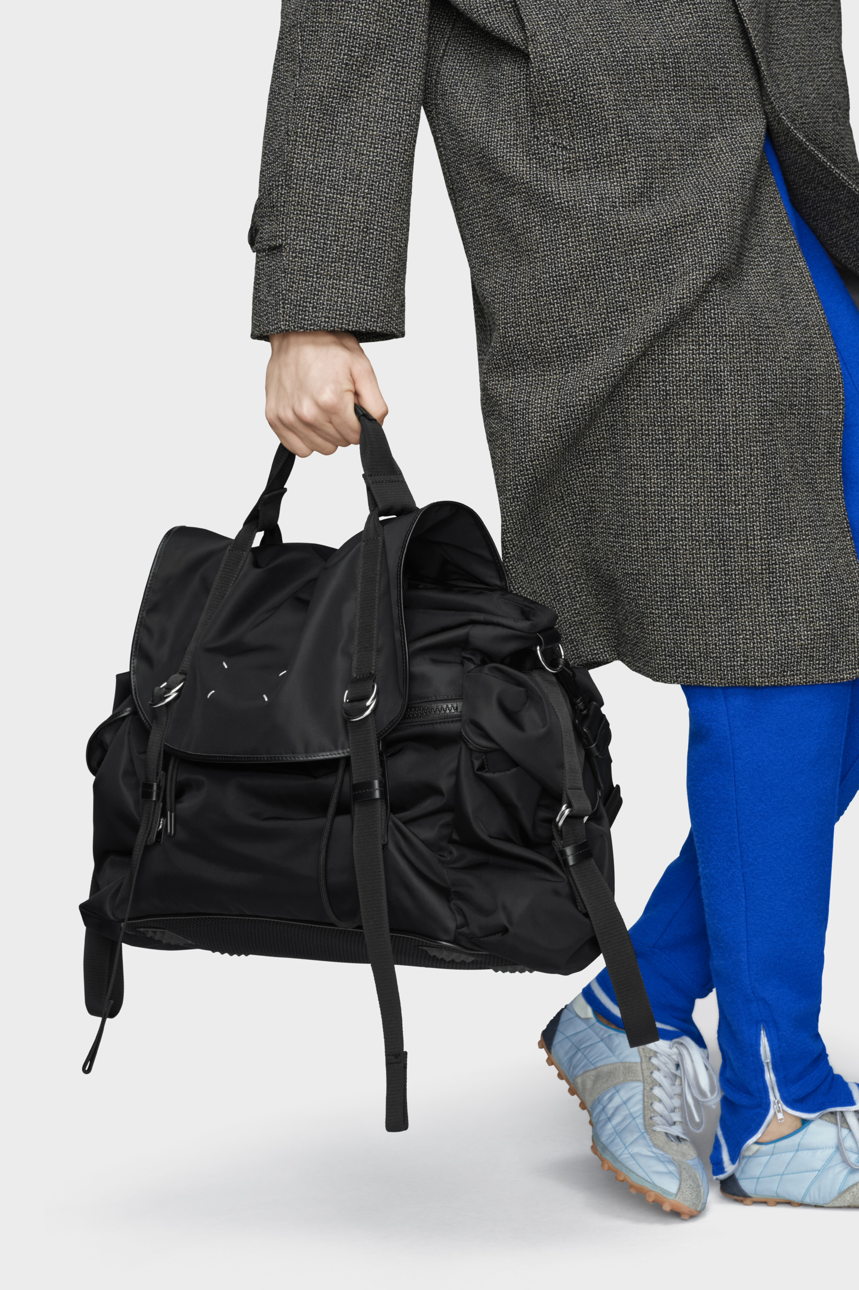 バッグ 04AW Maison Margiela Messenger Bag MAISON MARGIELA Leather-trimmed twill messenger bag | THE OUTNET