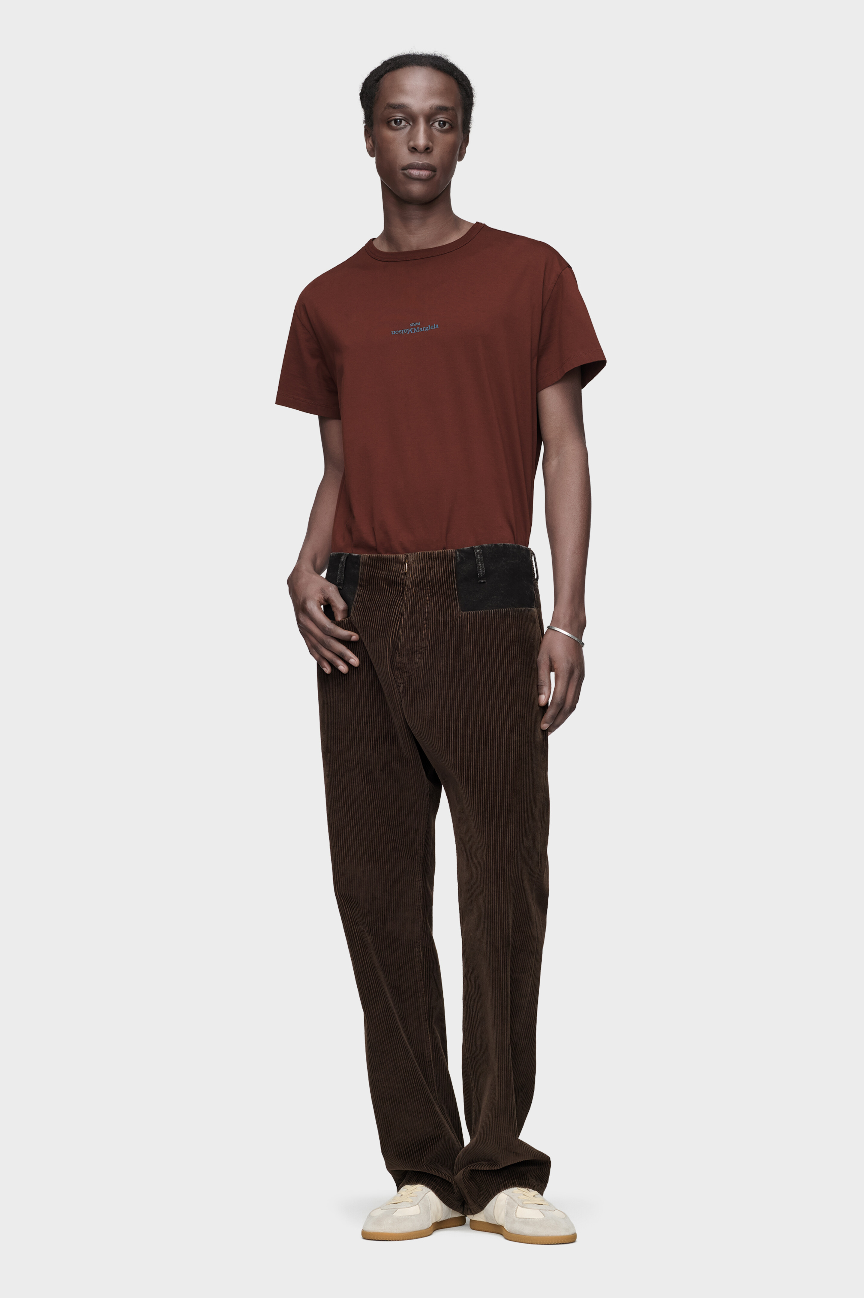 Bordeaux Logo Cotton T-shirt | Maison Margiela Official
