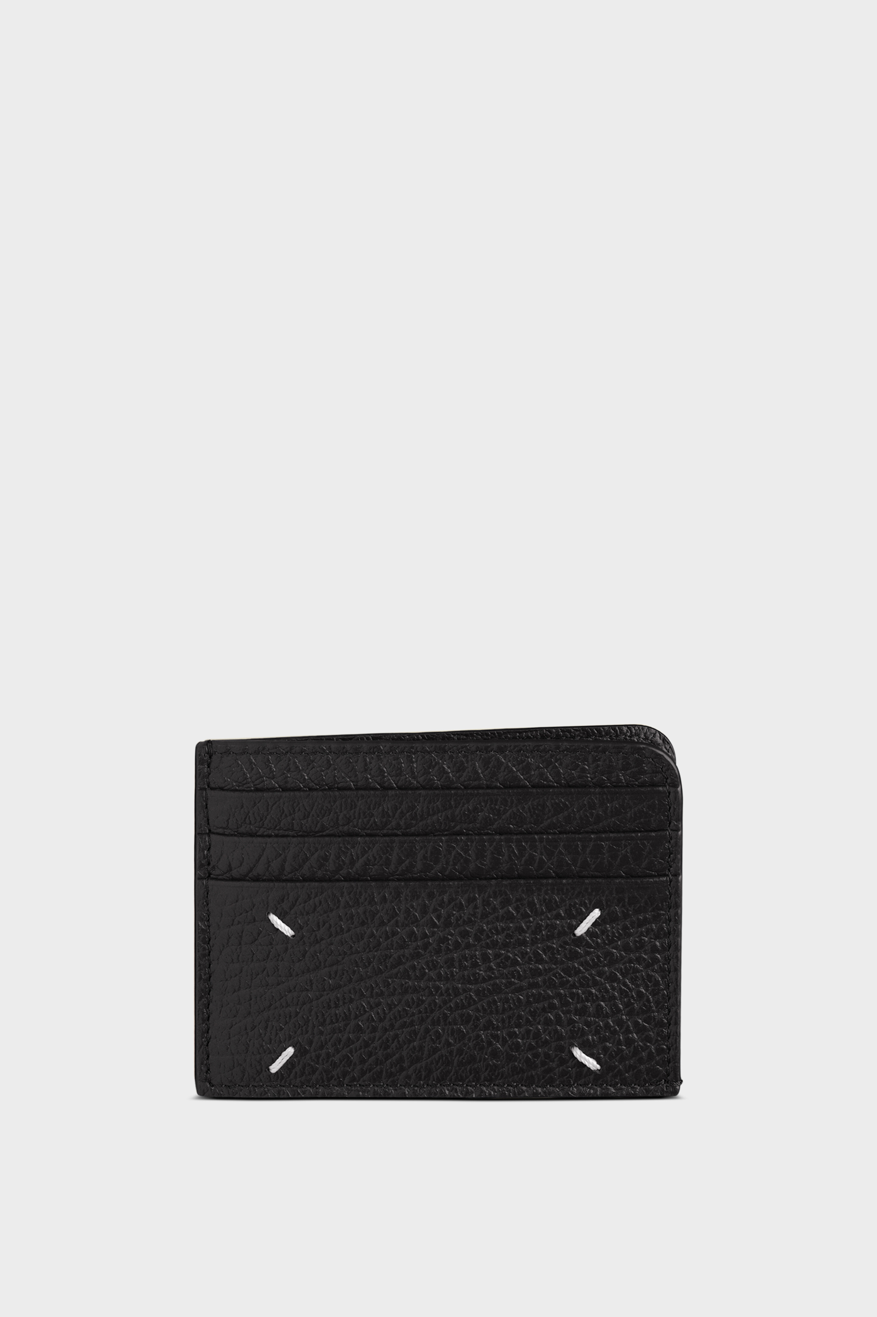 Black Embossed Leather Cardholder | Maison Margiela