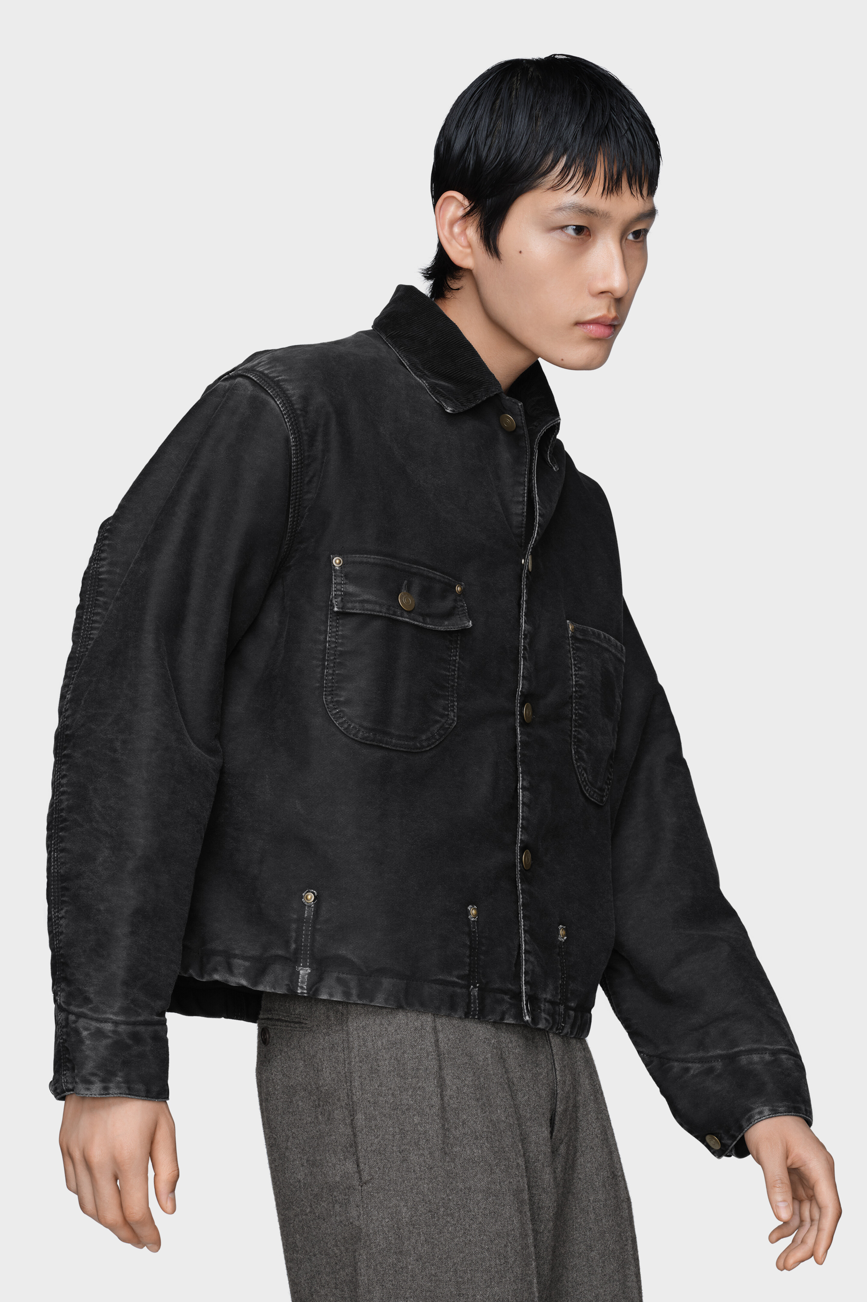 MM6 / ジャケット/42/コットン/ブラック/32AM107 Men's Black Cotton Sports Jacket | Maison Margiela
