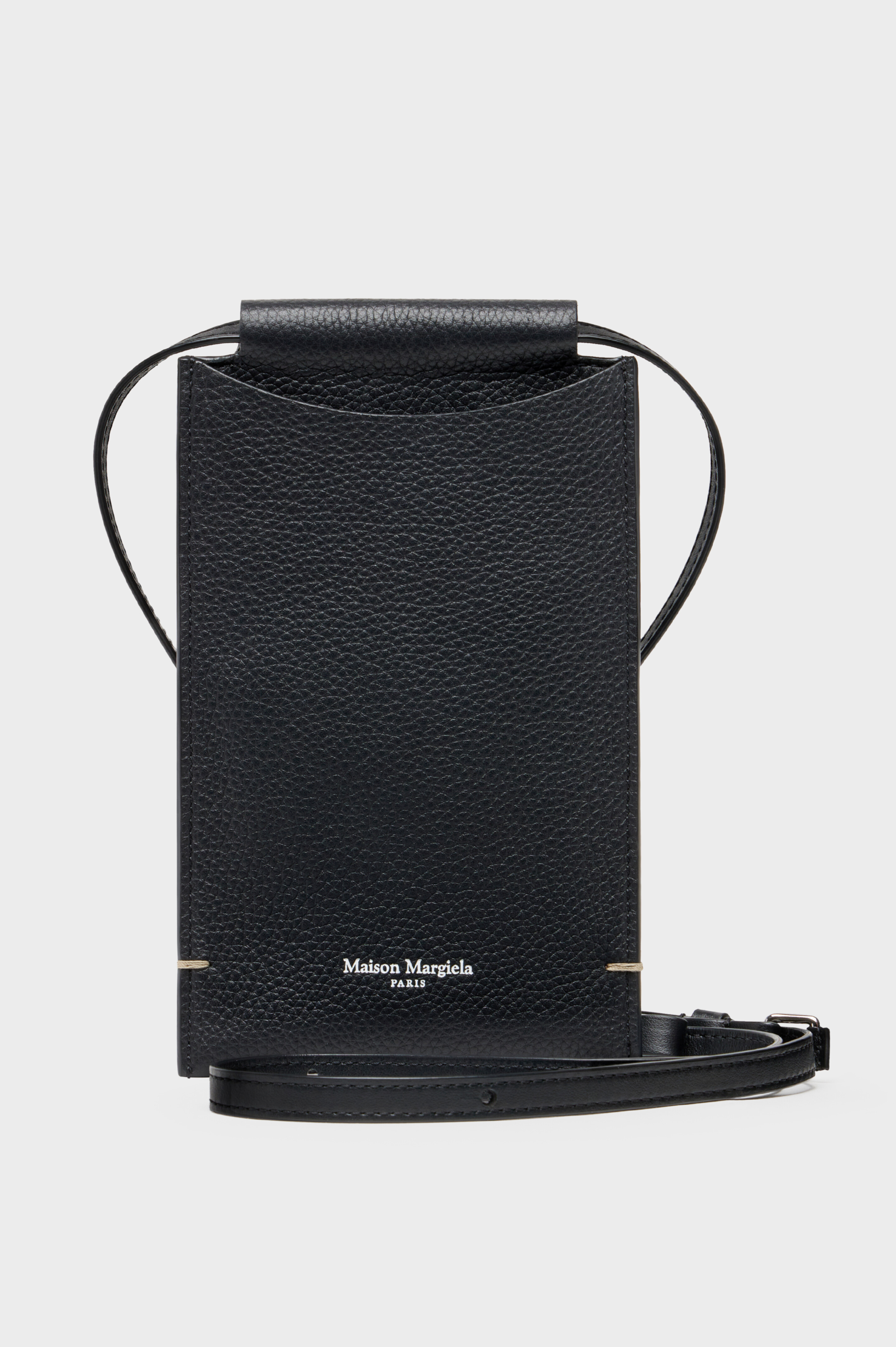 Maison Margiela（旧Maison Martin Margiela） - Maison Margiela phone neck pouch Black Leather Dress-Age Phone Neck Pouch | Maison Margiela
