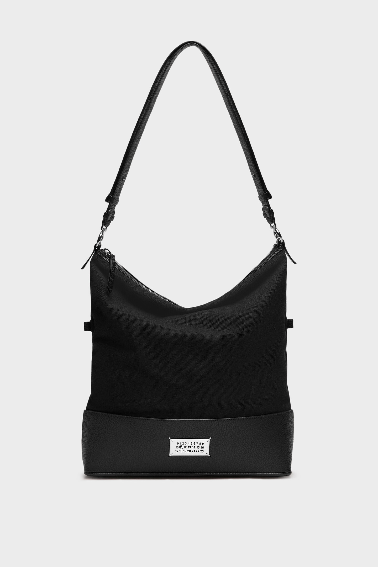 Black Leather Medium 5AC Hobo Bag | Maison Margiela