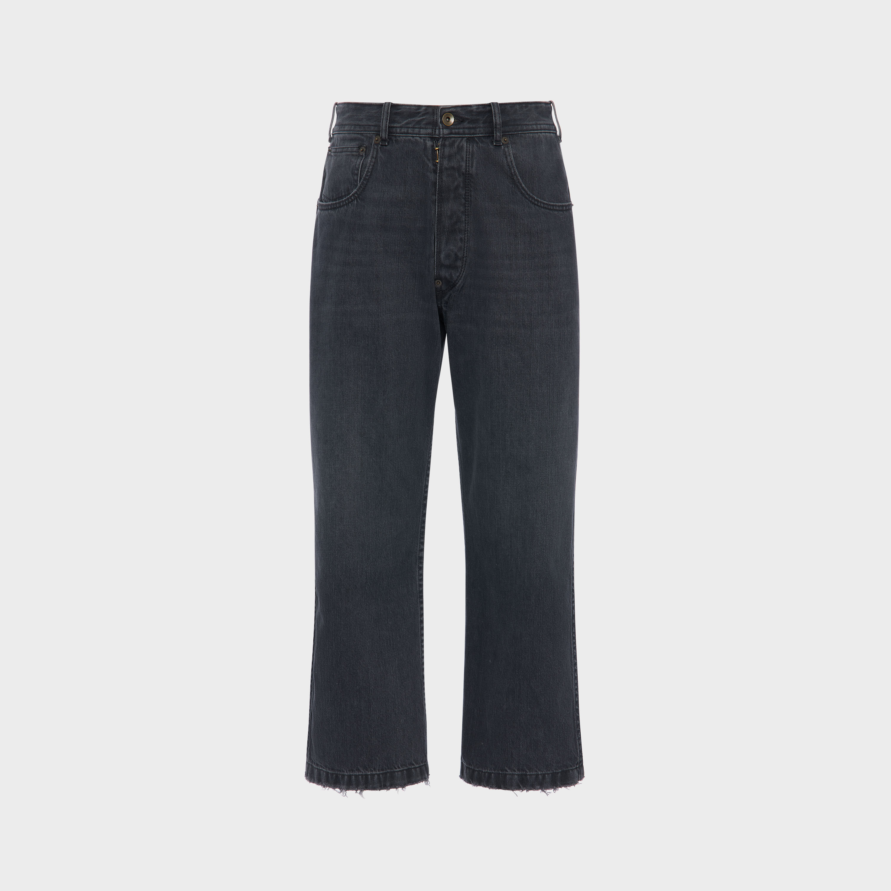 ストレートレッグ クロップドジーンズ