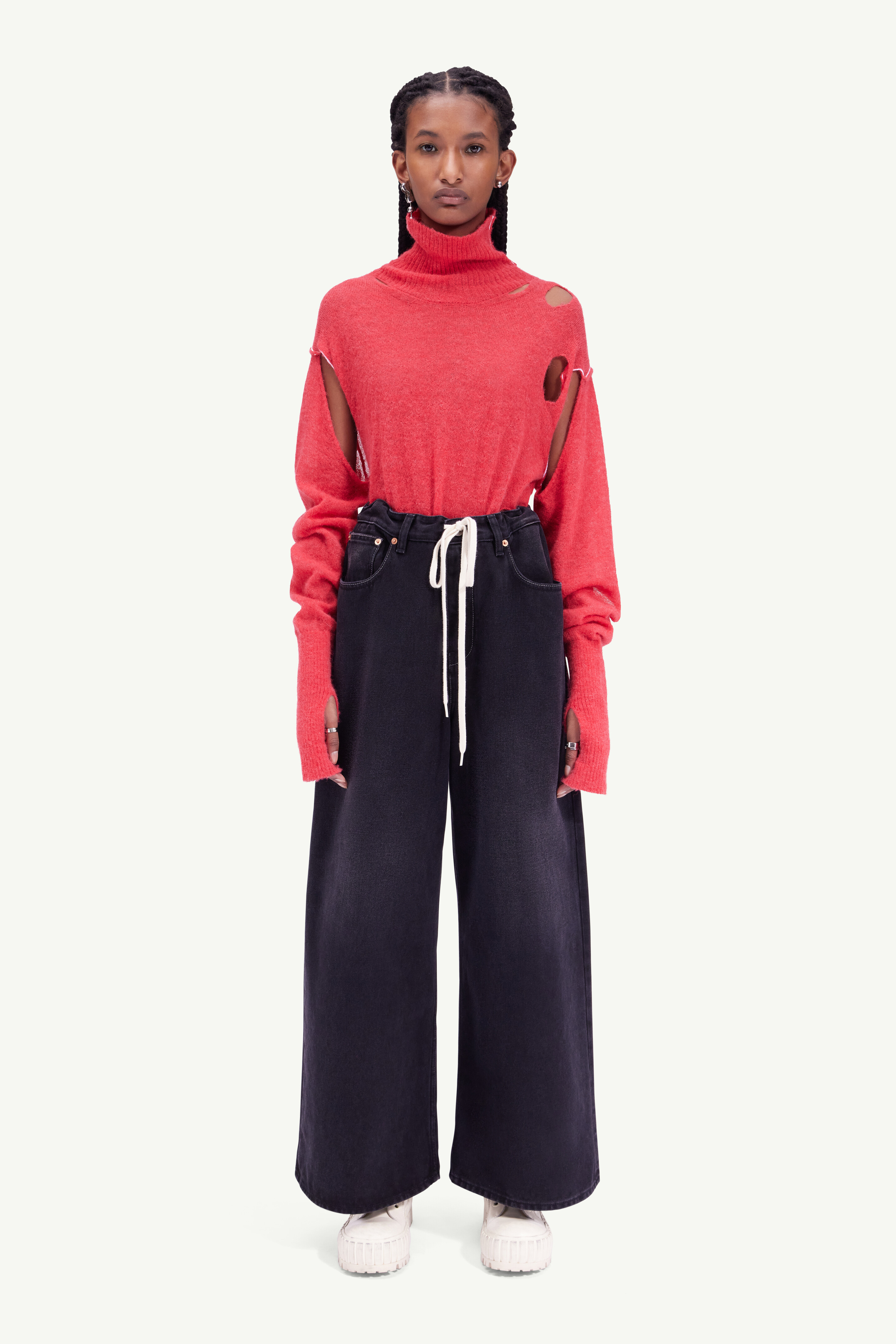 Drawstring jeans