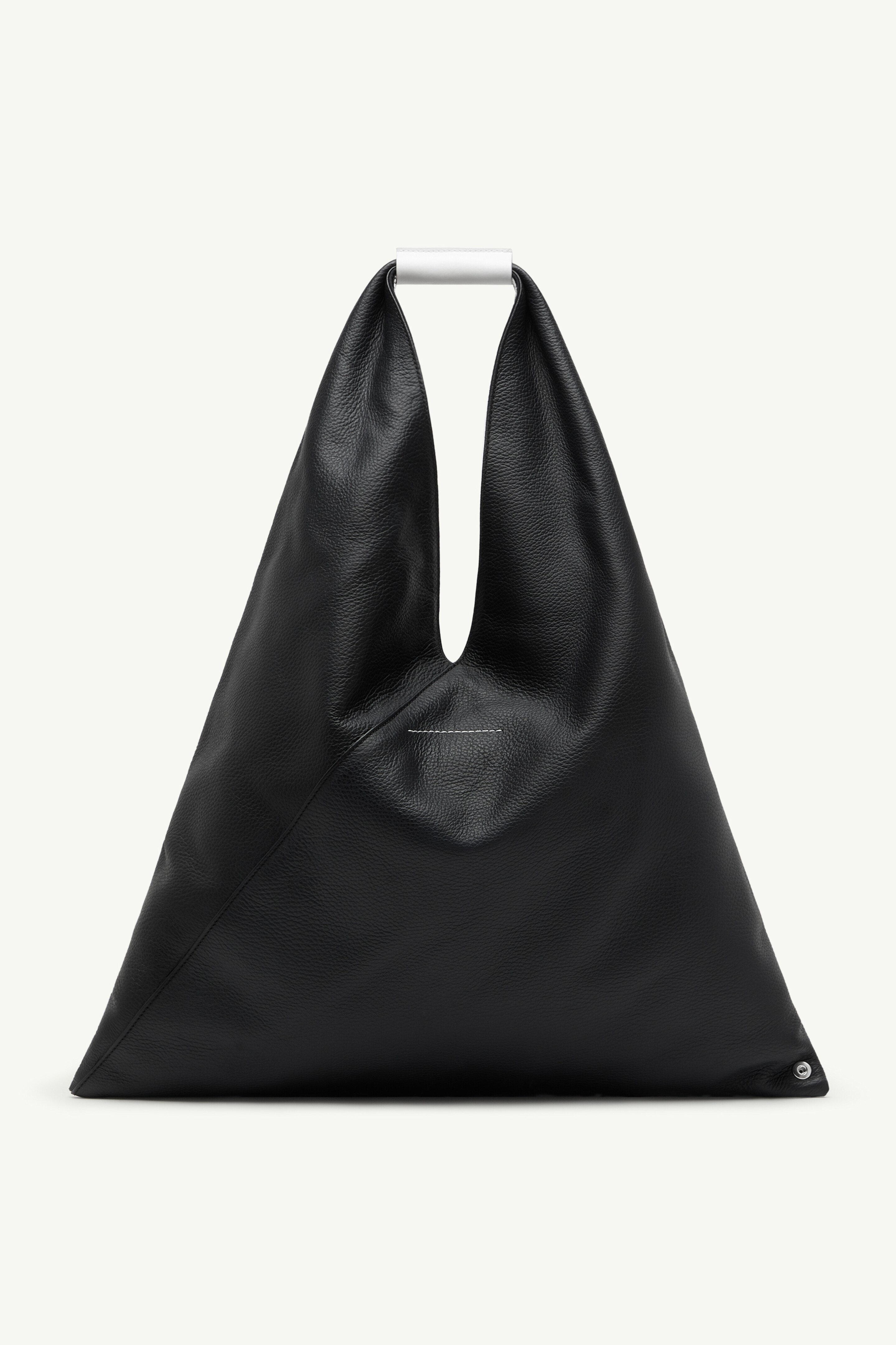 Black/White Calf Leather Japanese Handbag | Maison Margiela