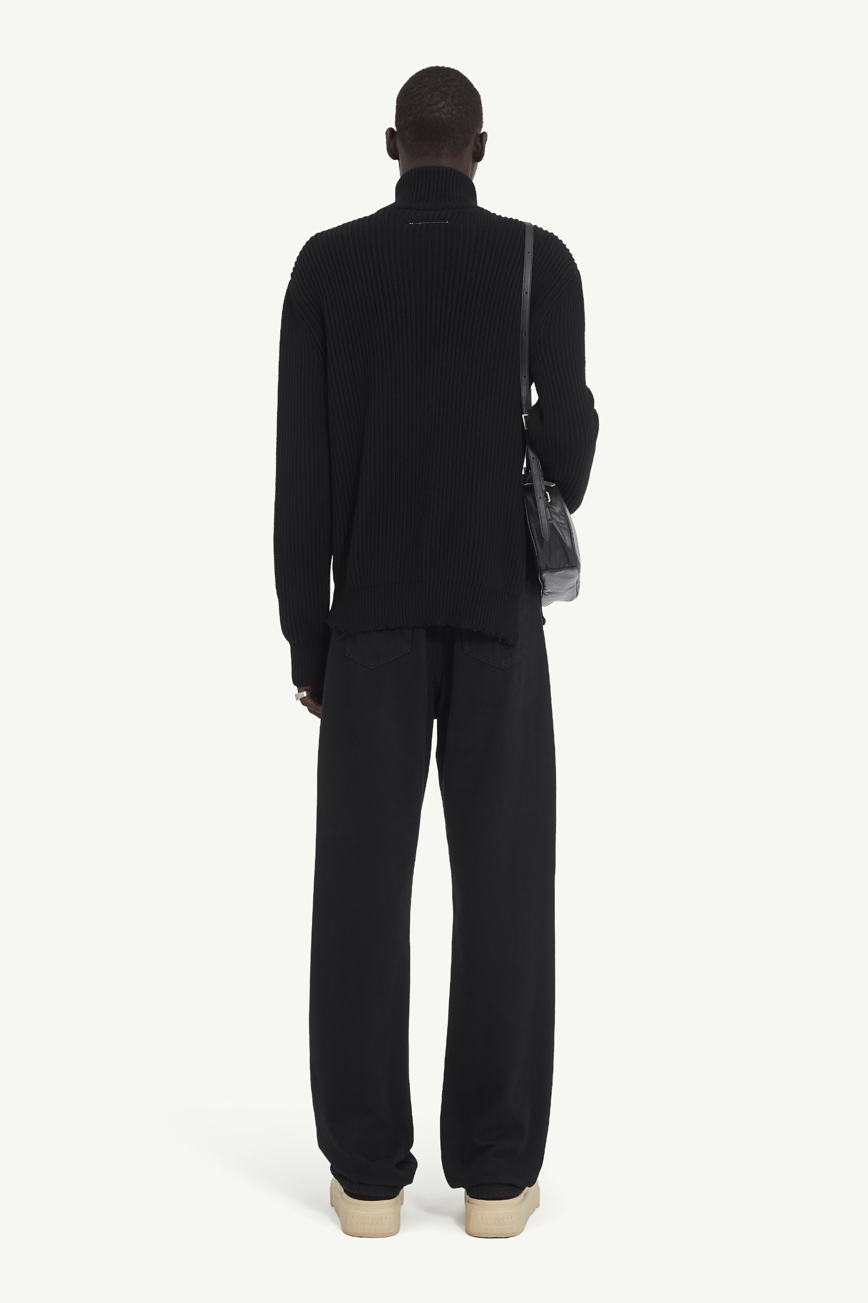 Black Ribbed Sportsjacket Streamlined fit | Maison Margiela