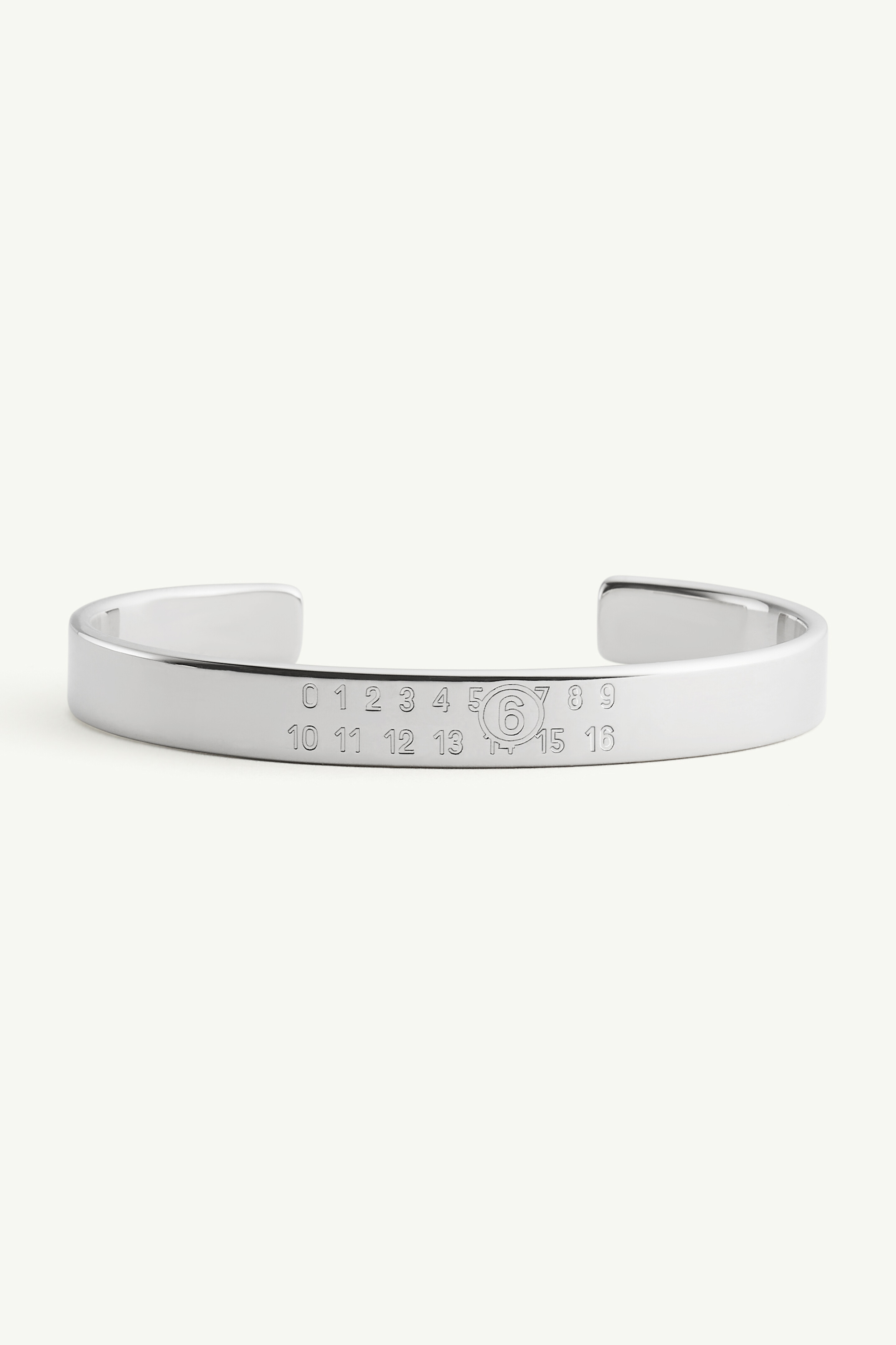 Numeric minimal signature cuff bracelet