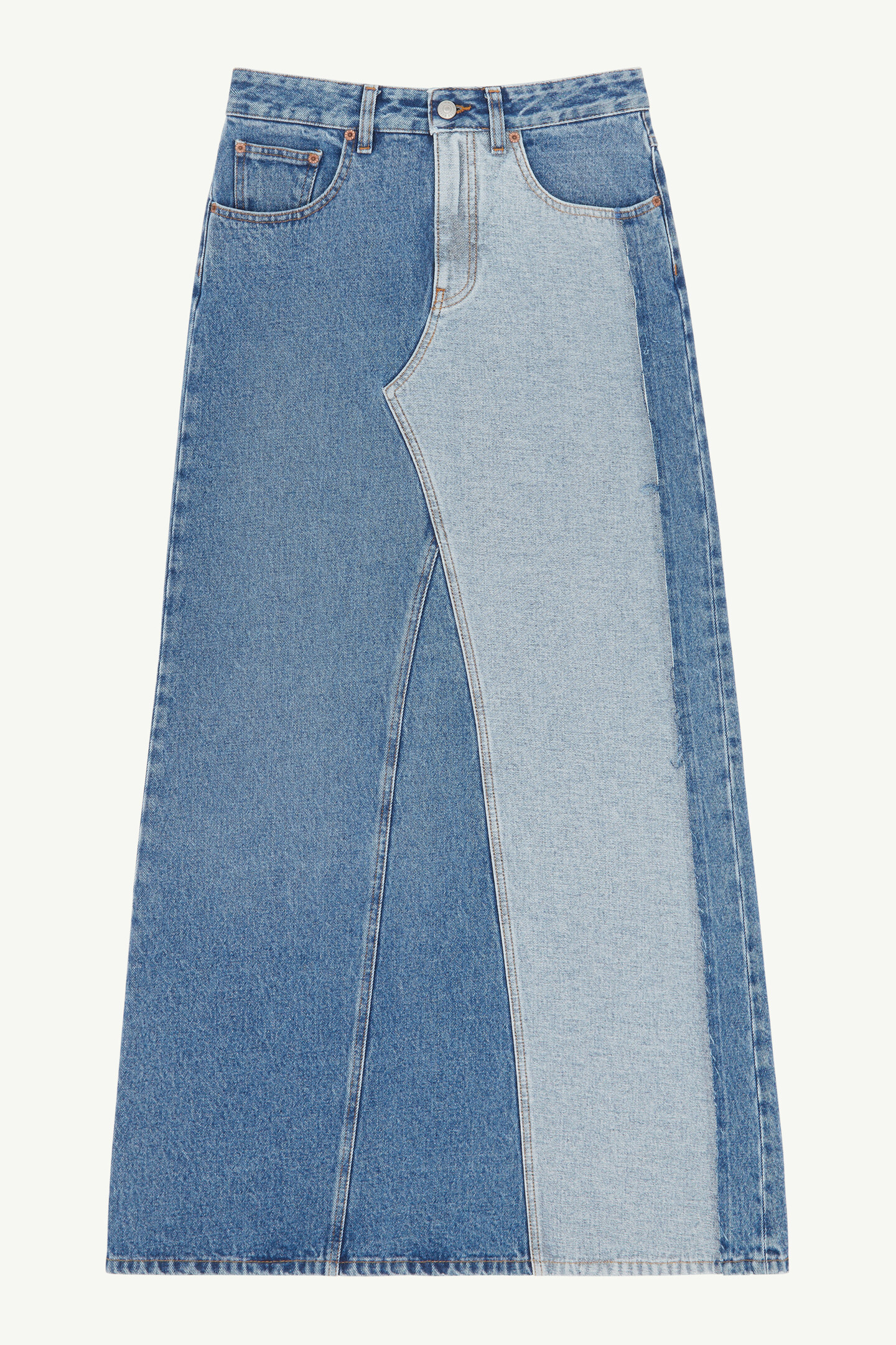 Blue Denim maxi skirt | MM6 Official