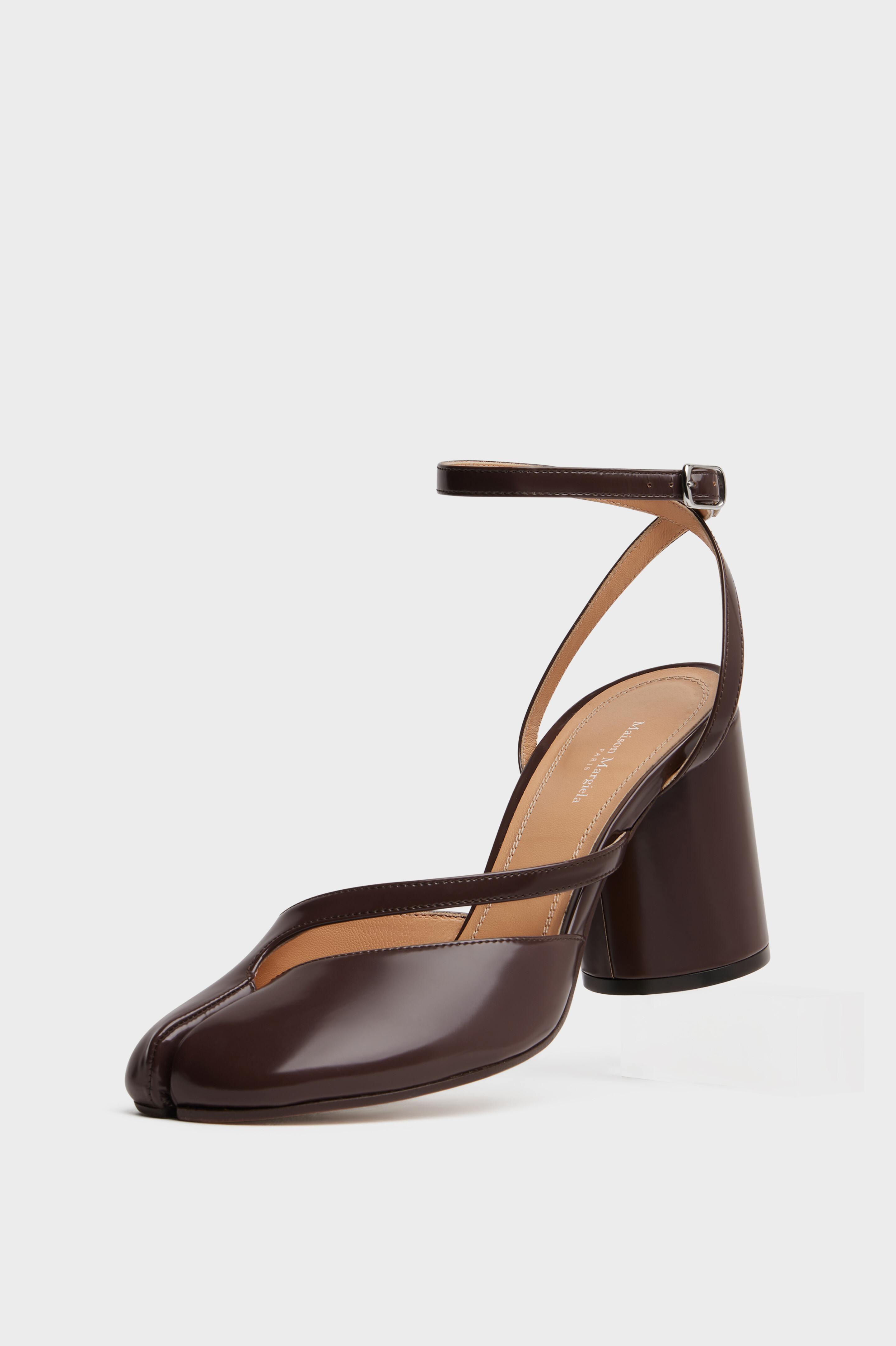 Women's Brown Leather Tabi Pump Sandals | Maison Margiela
