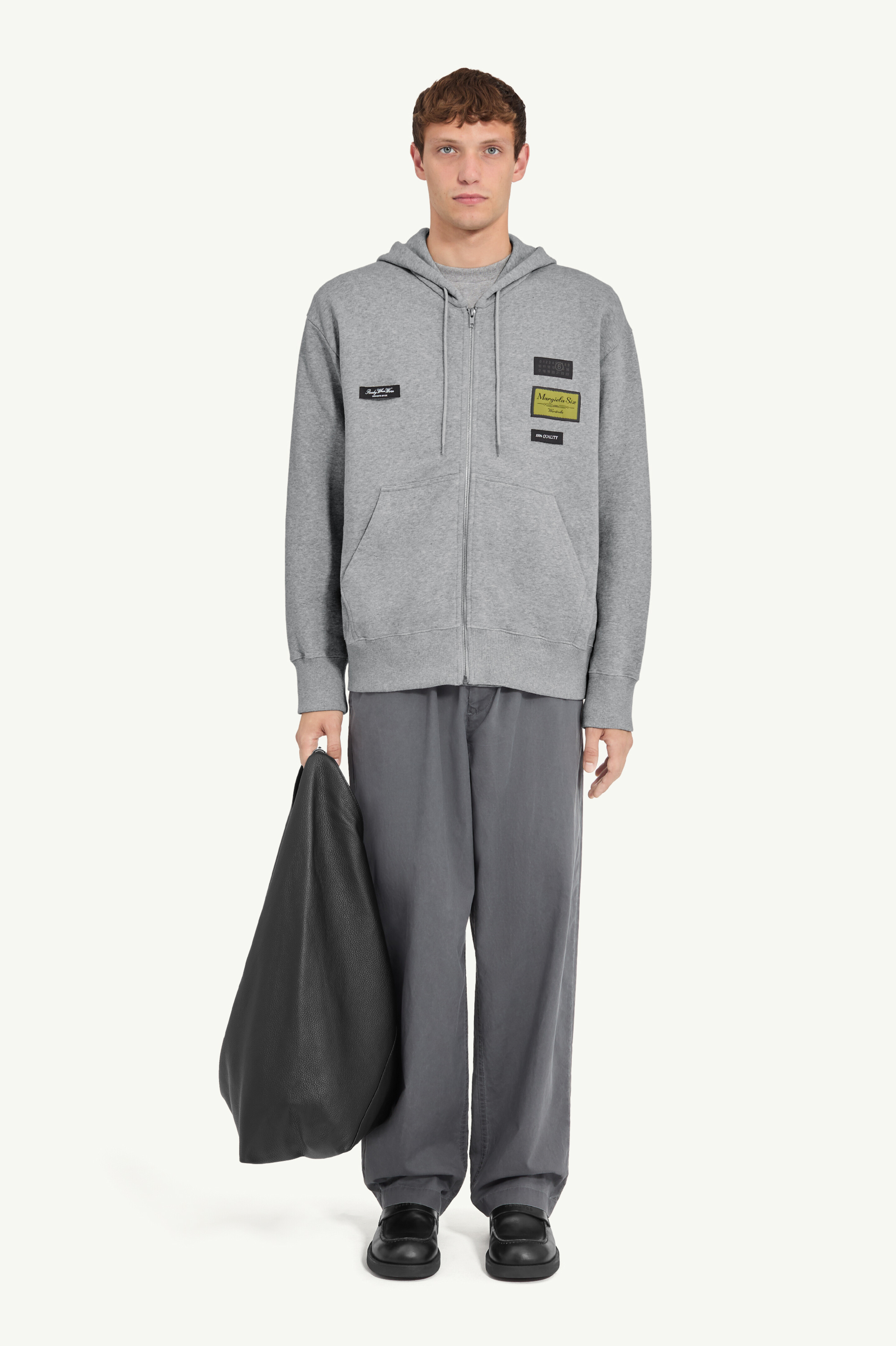 ジャカードラベル スウェット フーディー