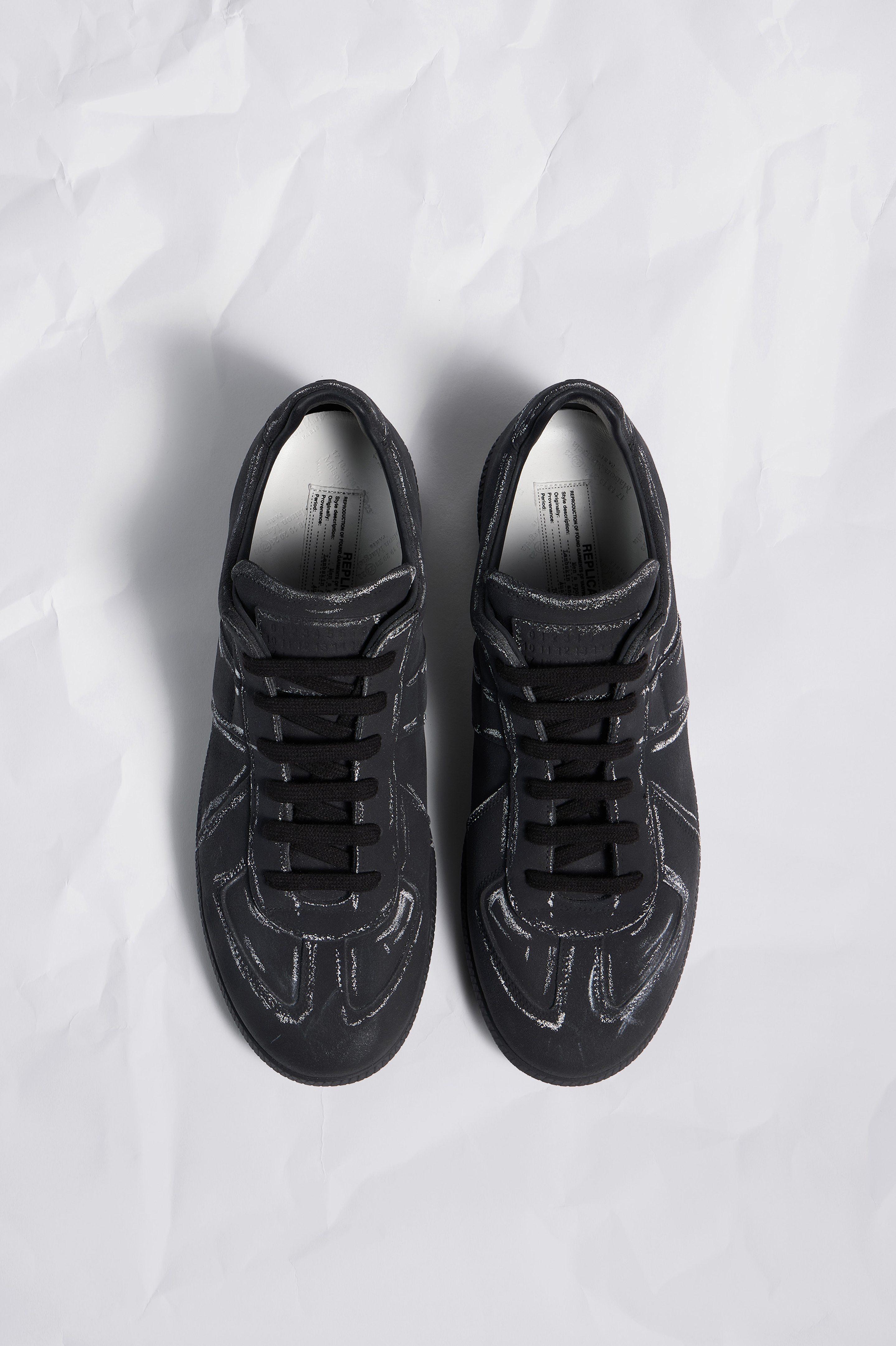 Black and White Replica Sneakers Blackboard | Maison Margiela Official