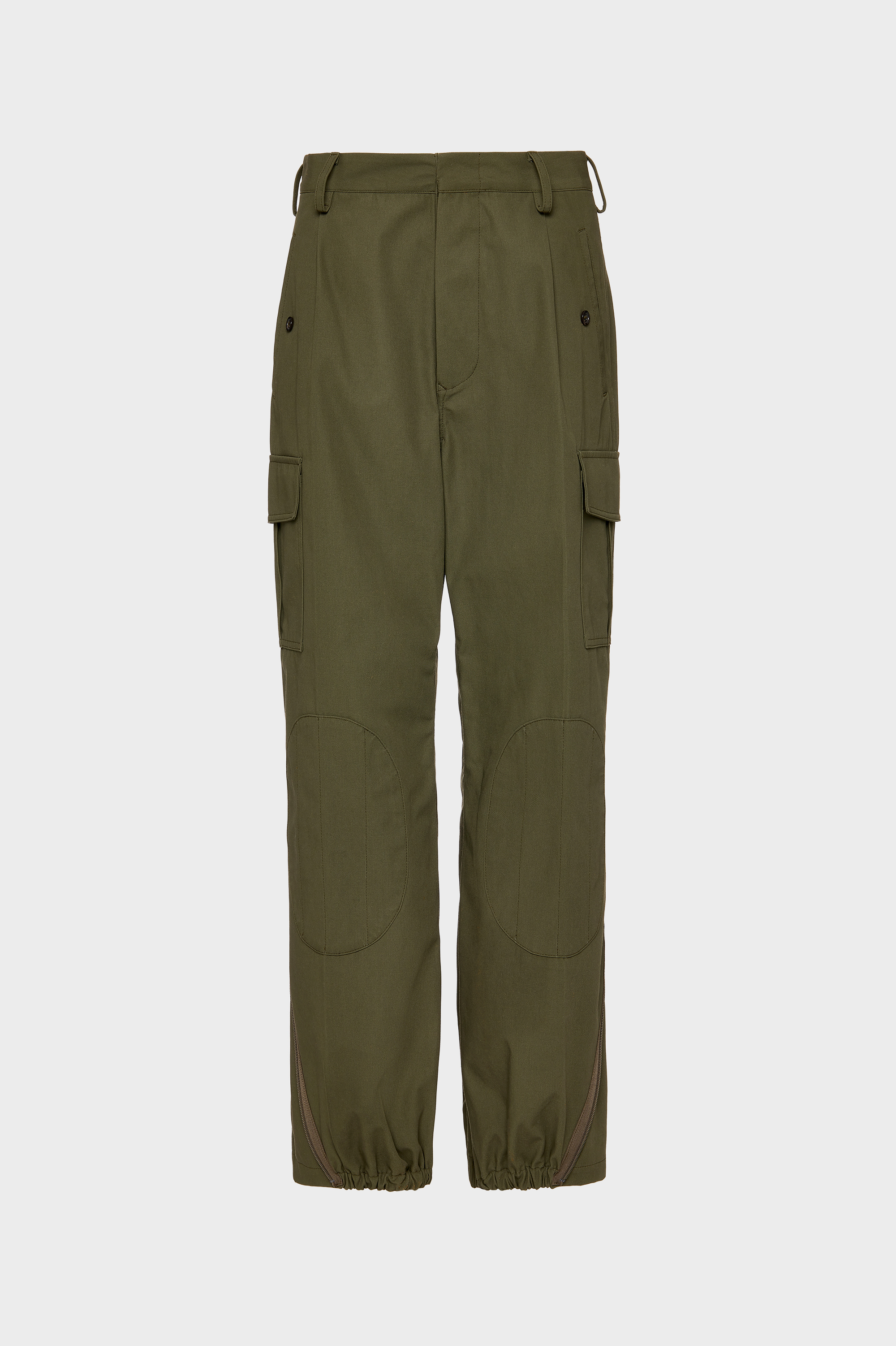 Maison Margiela ドローコード スラックス カーキ Olive Cotton Cargo Trousers | Maison Margiela Official