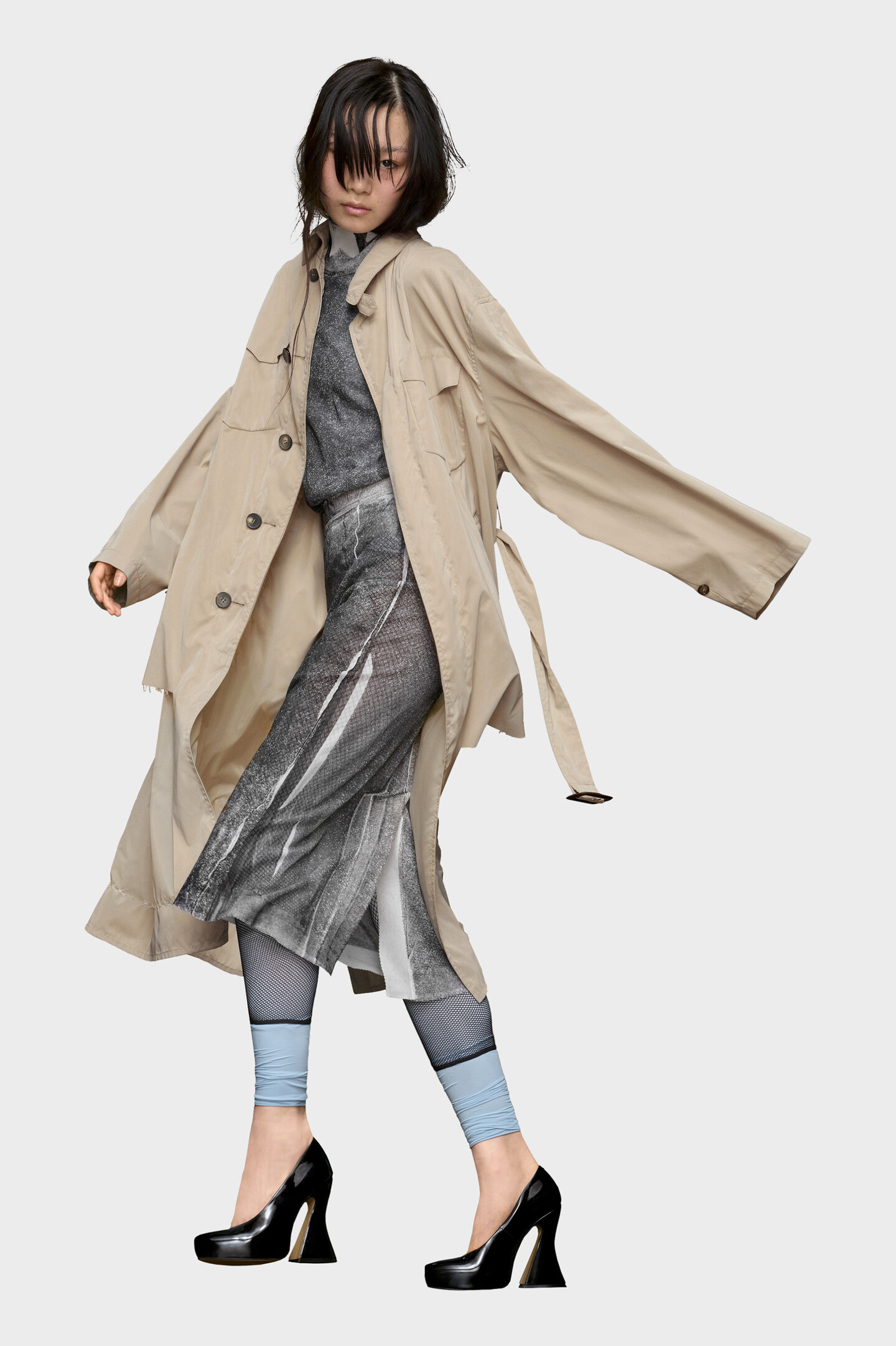 Sand Nylon Reversible Coat | Maison Margiela