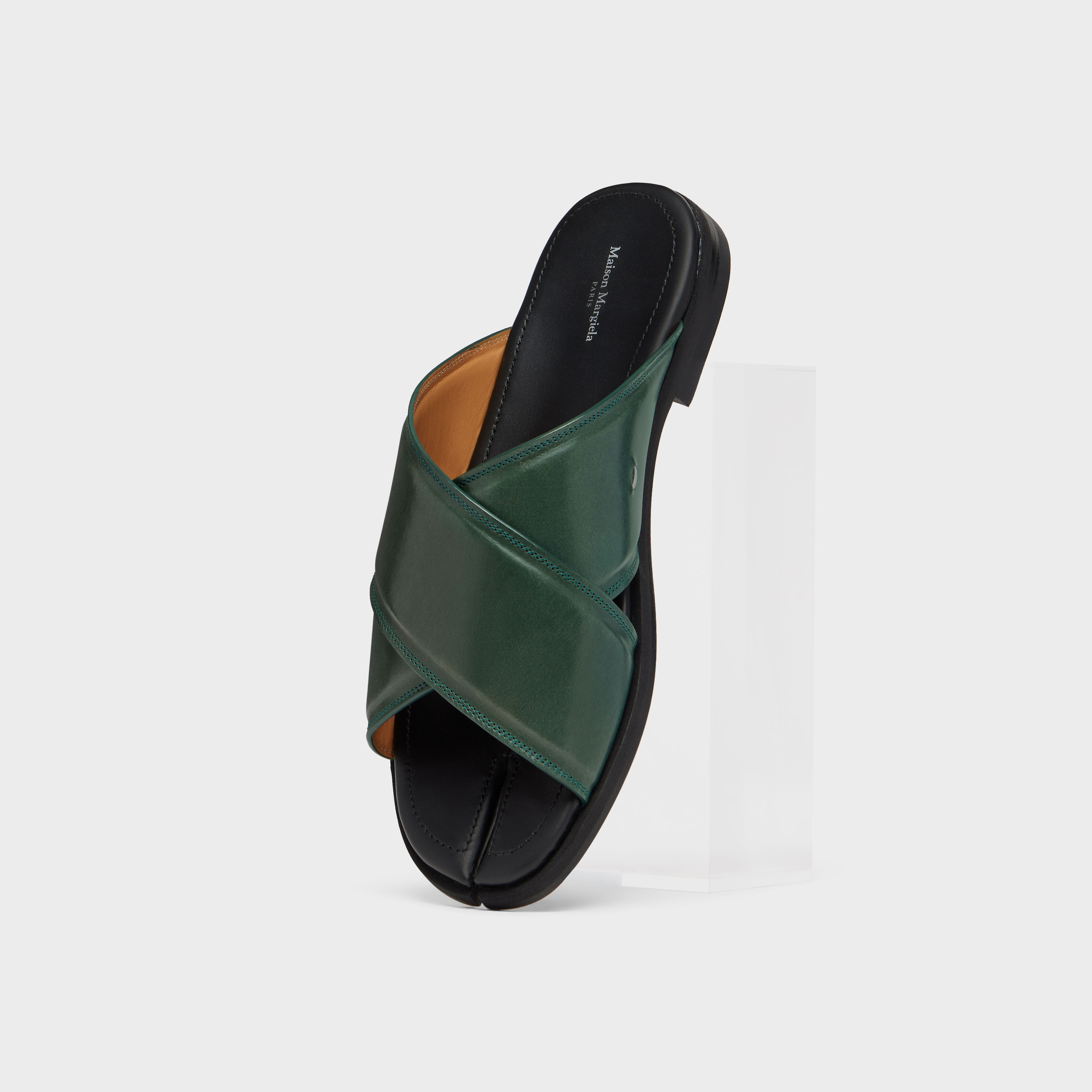 Green Tabi Numbers Crossed Sandal | Maison Margiela Official