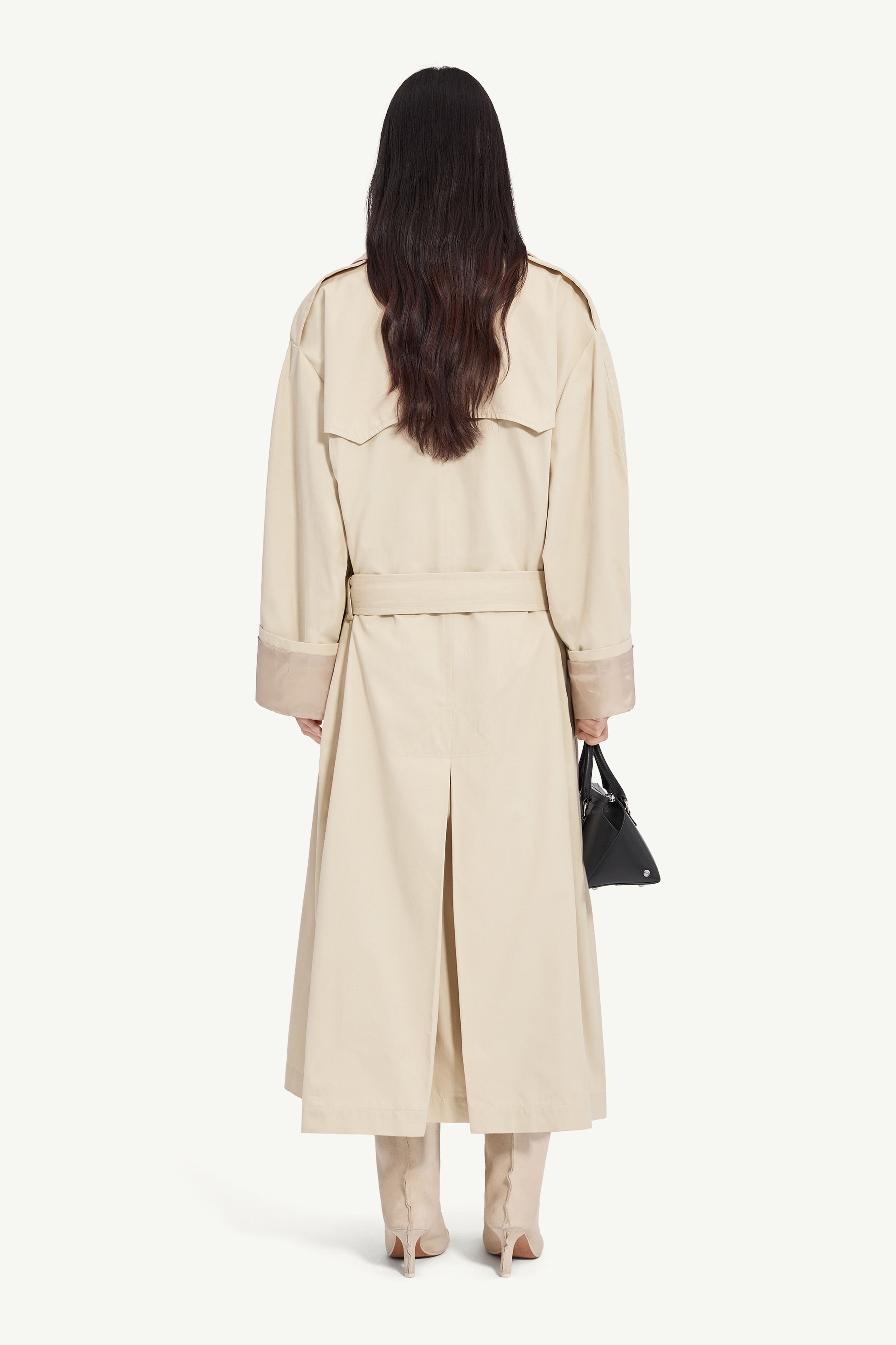 Cotton twill trench coat