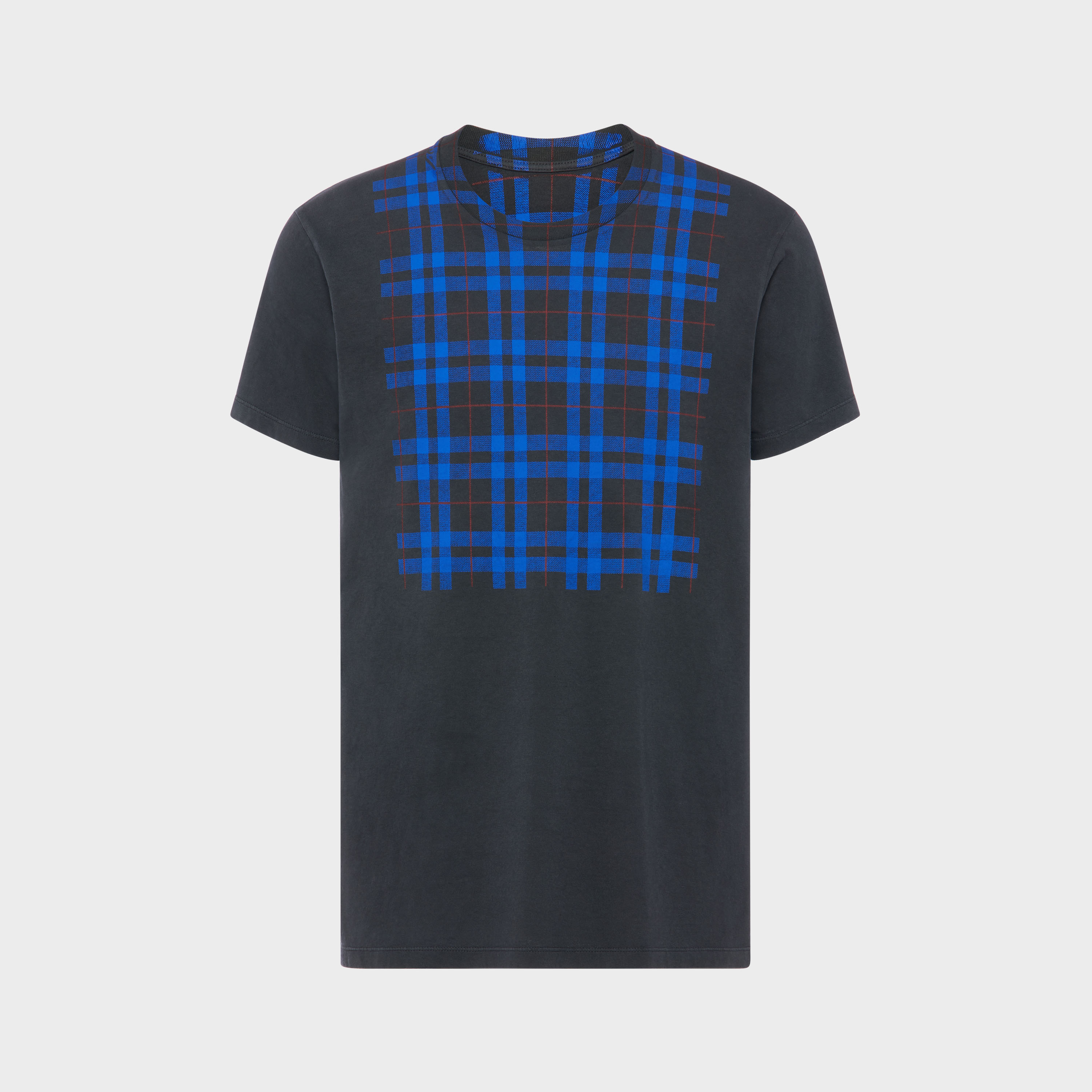 MM6 チェックTシャツ(Sサイズ) チェックパネル コットンTシャツ