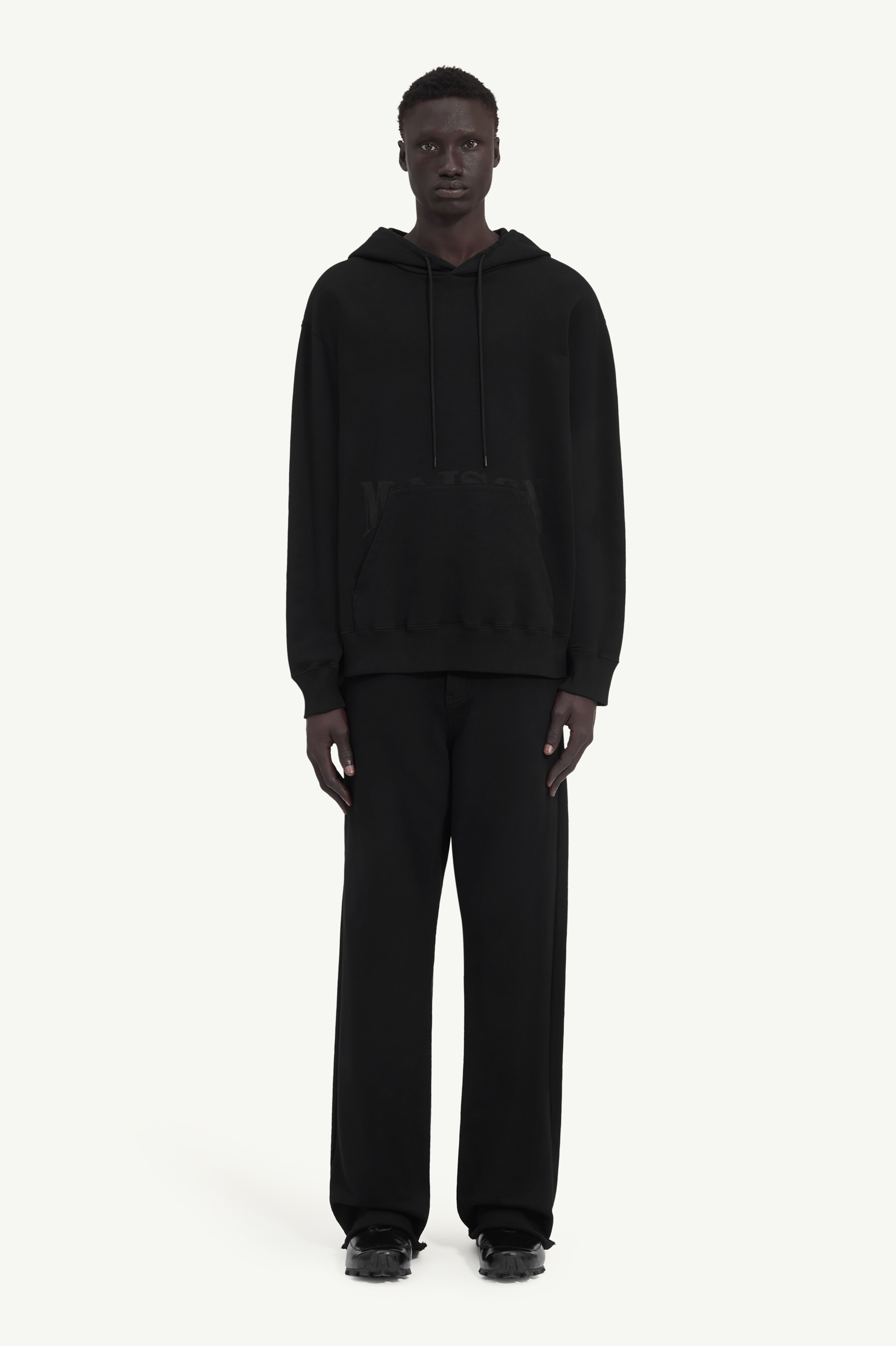 Unbrushed cotton hoodie