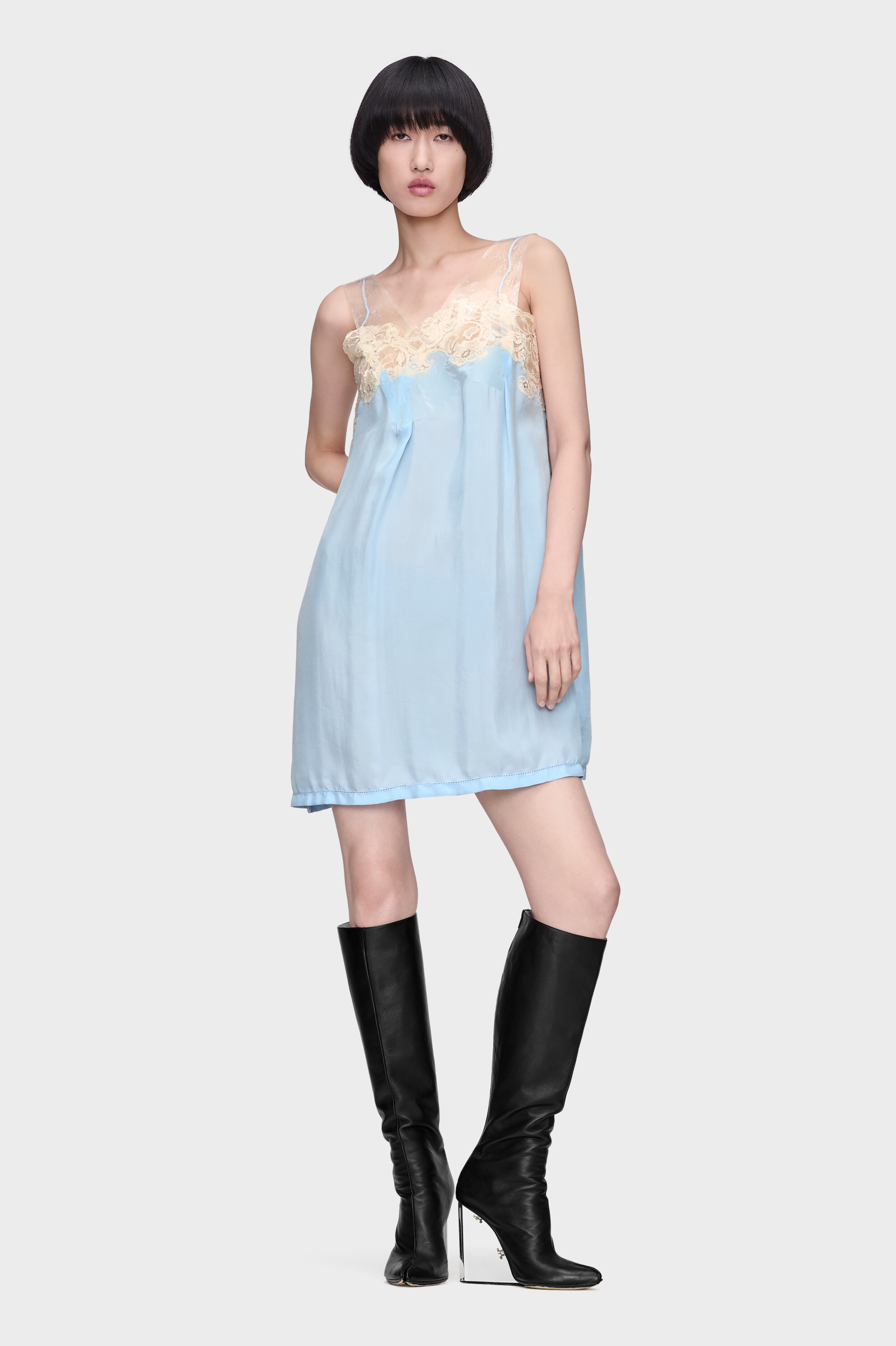 TABI CLAW PLEXI KNEE BOOTS H90
