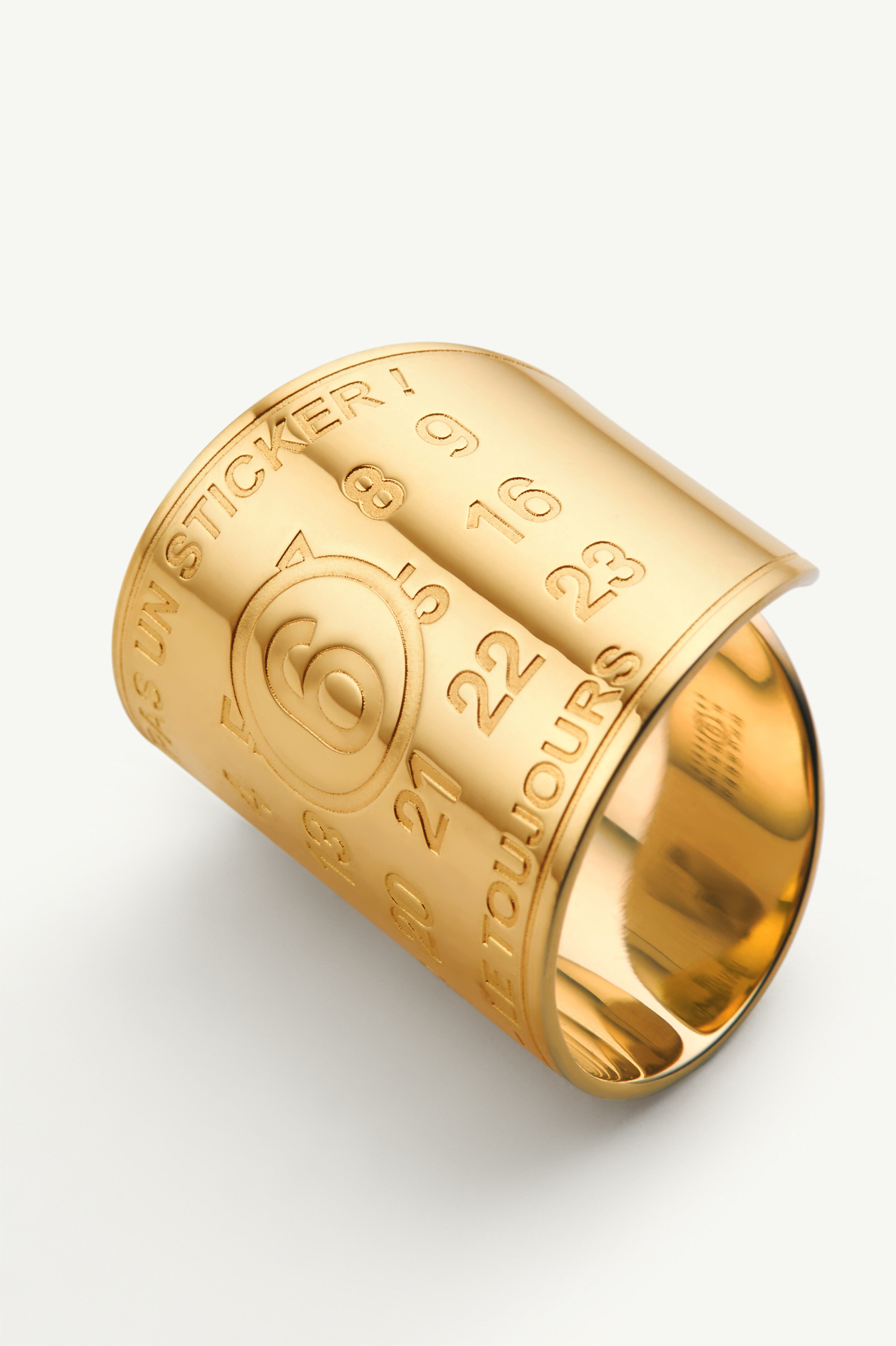 Yellow Souvenir sticker band ring | MM6 Official