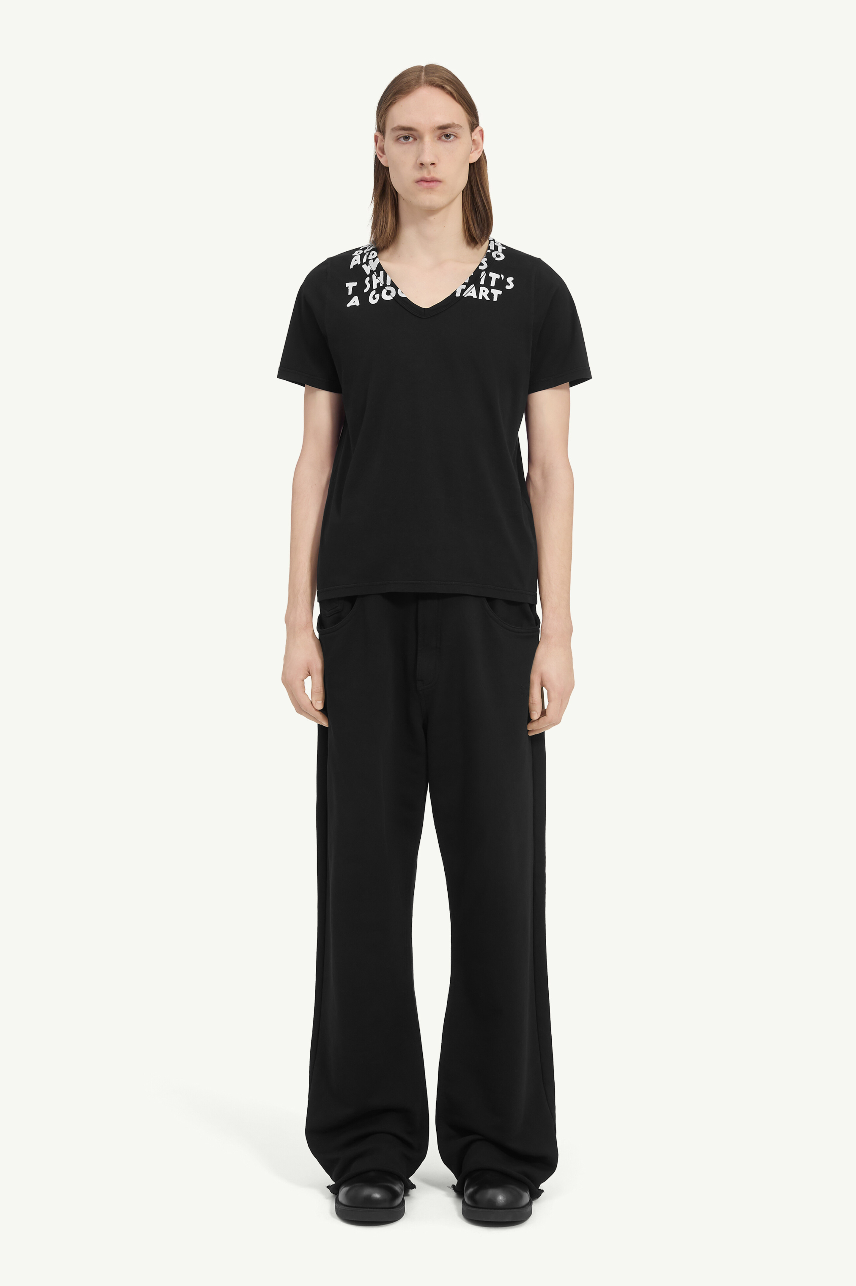 Black SIDA print T-shirt | MM6 Official