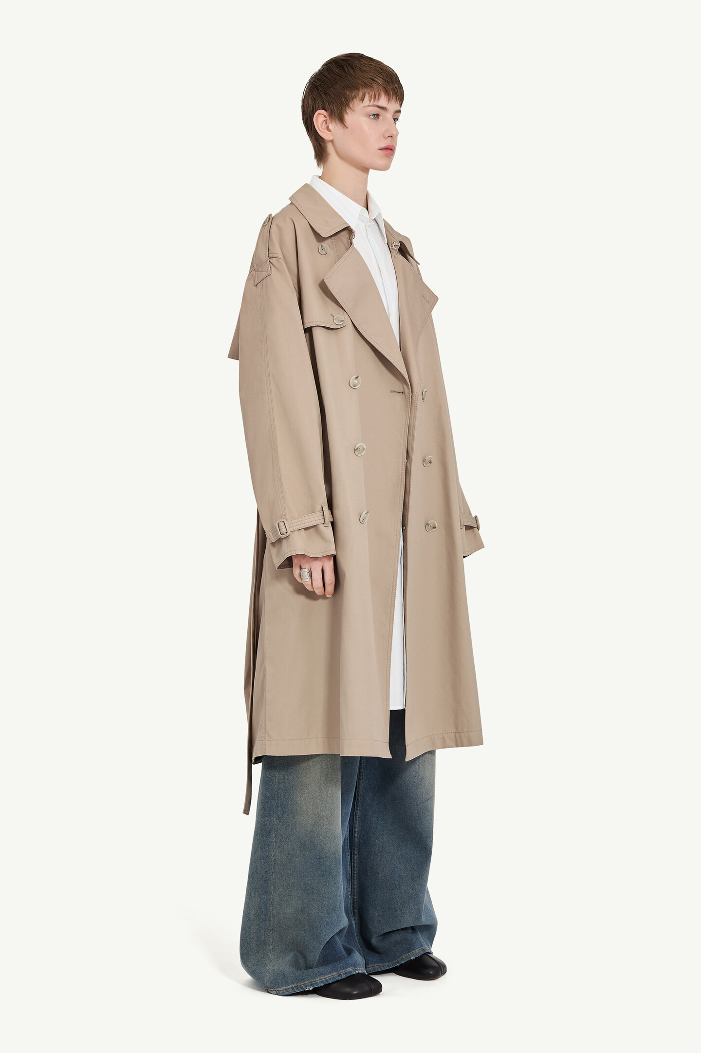 Sand Twist Double-breasted Trench Coat | Maison Margiela