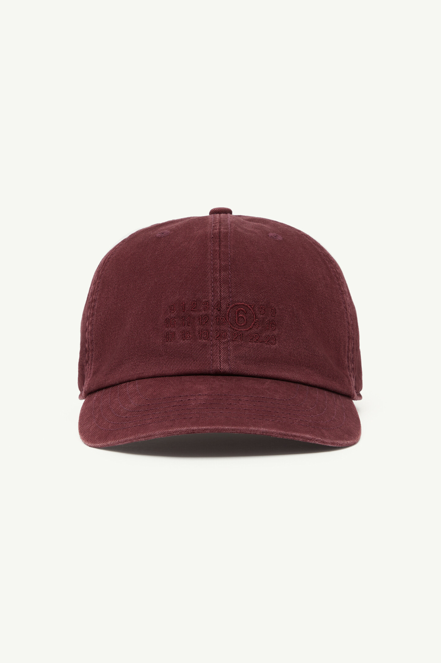 maison margiela ベースボールキャップ ボルドー Men's Black Baseball Cap | MM6
