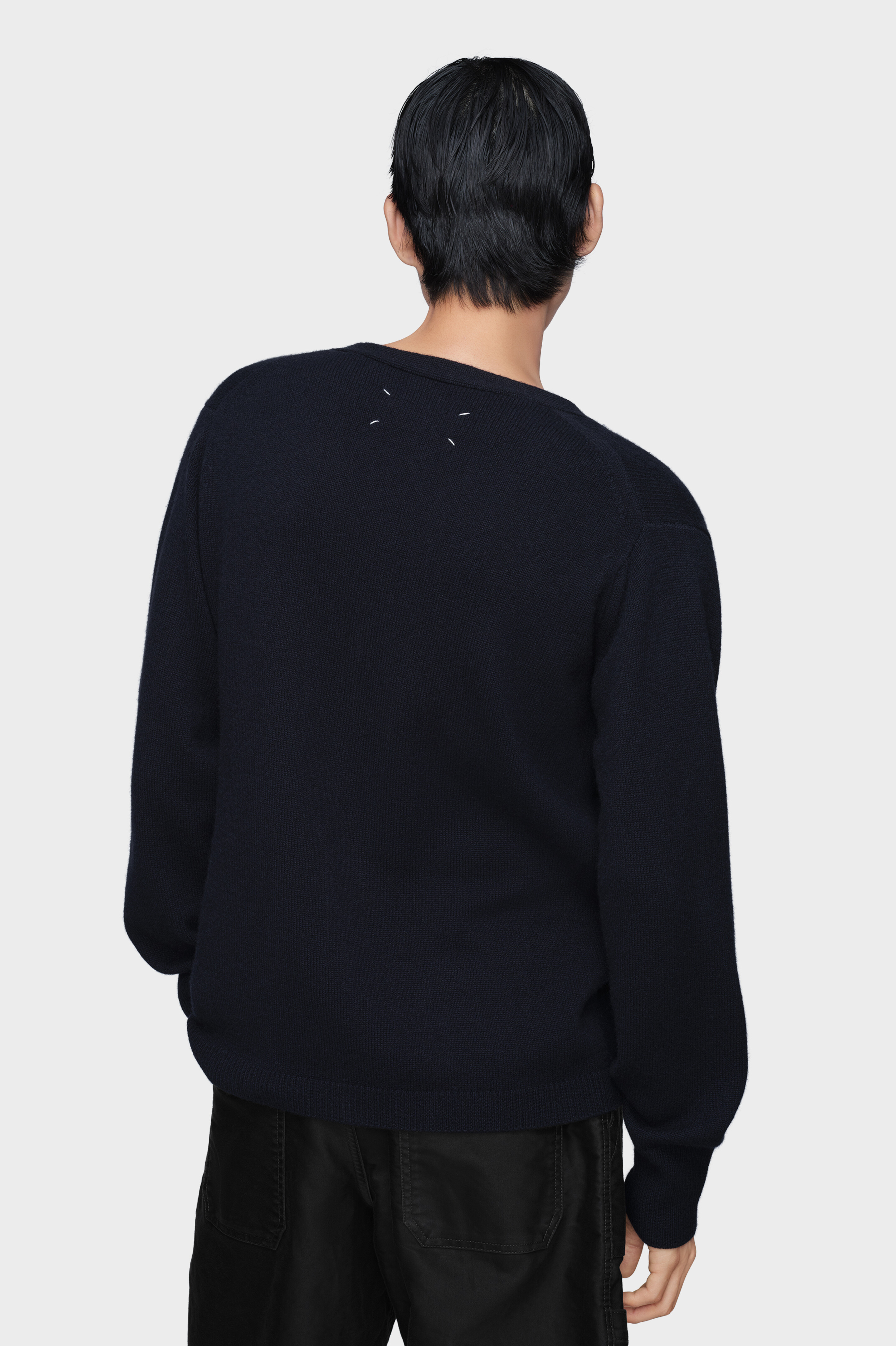 Men's Blue Cashmere Cardigan | Maison Margiela