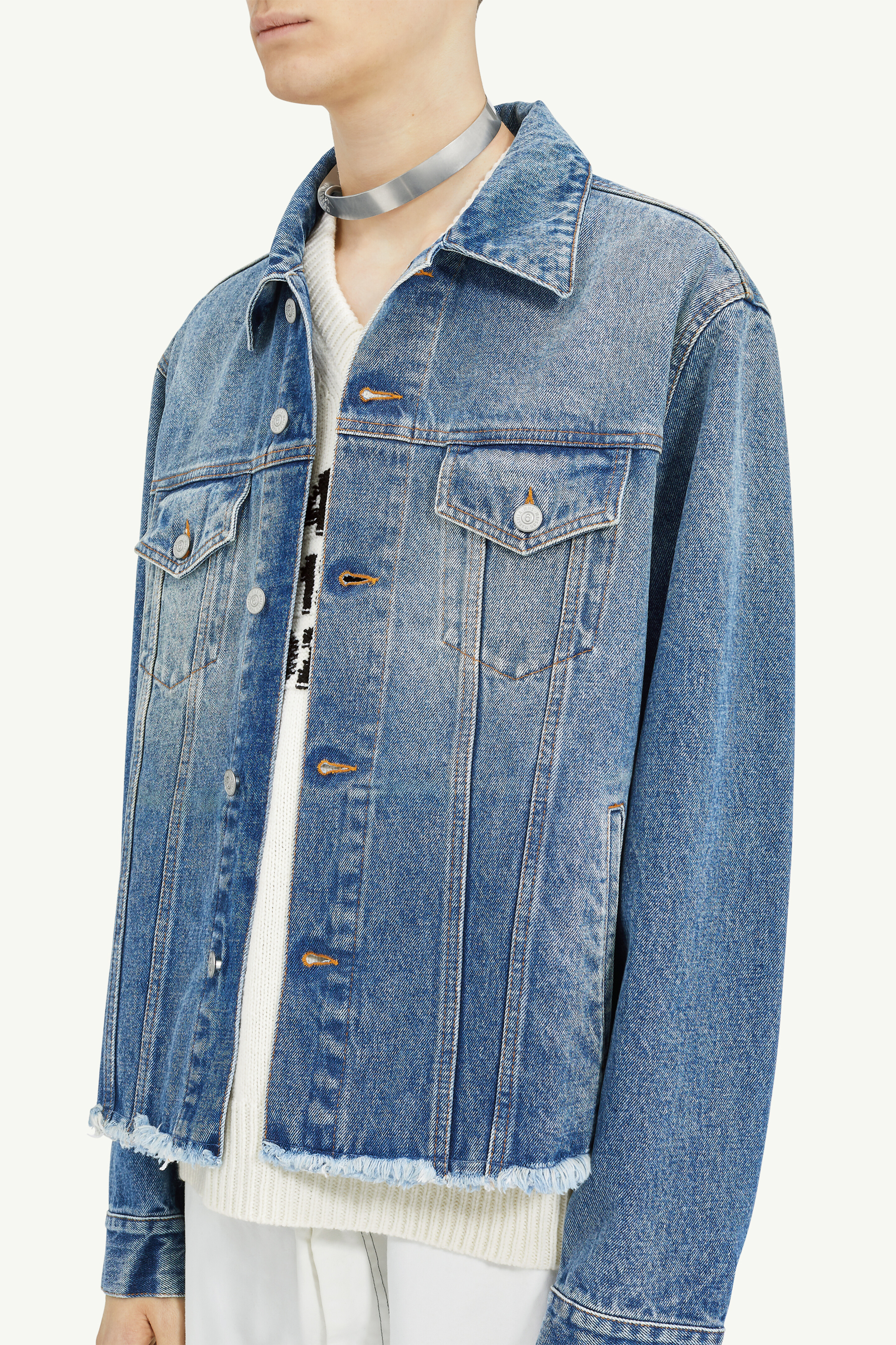 Blue Light Blue Denim Jacket | MM6 Official
