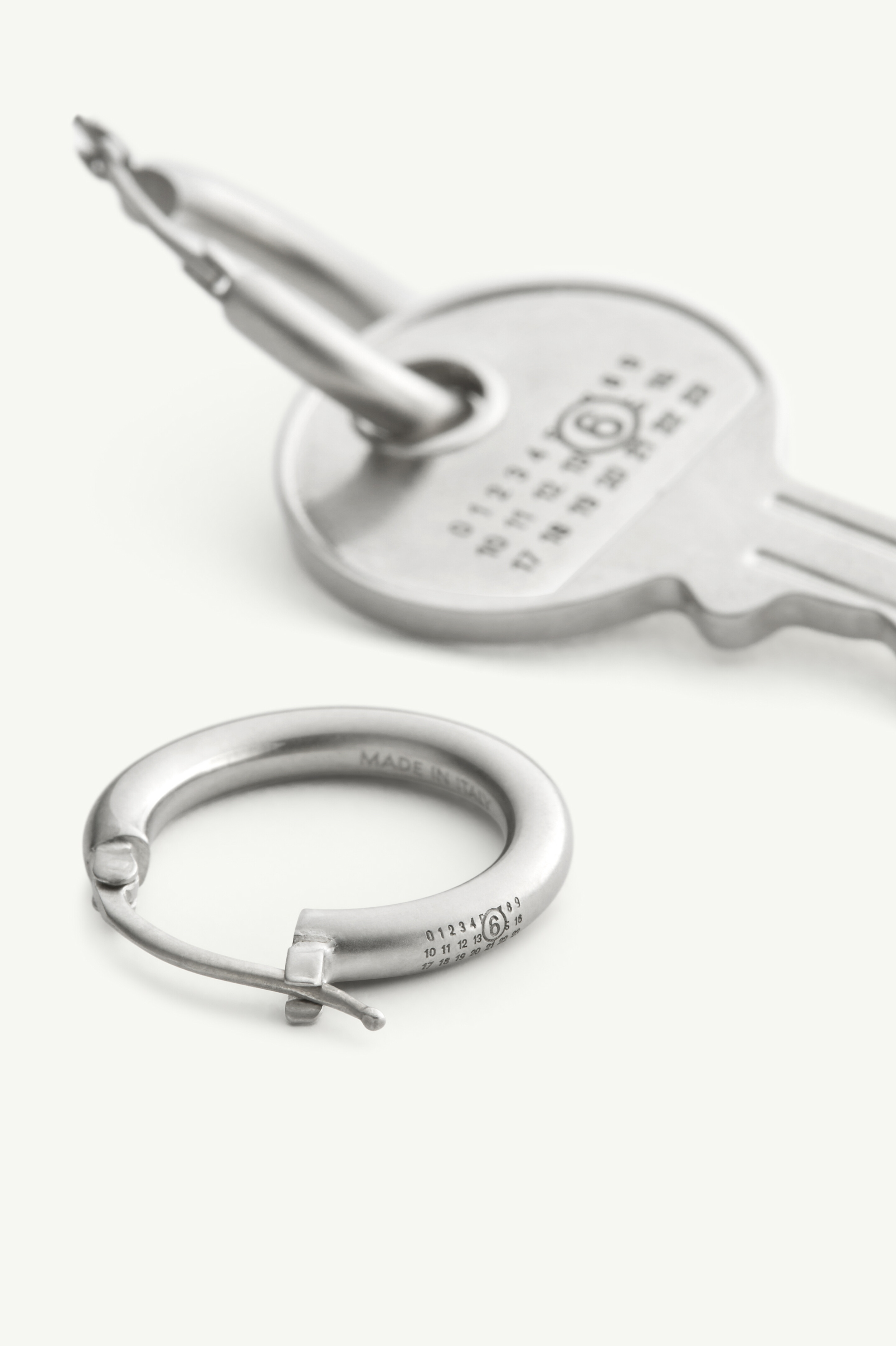 Gray Key earrings | MM6 Official