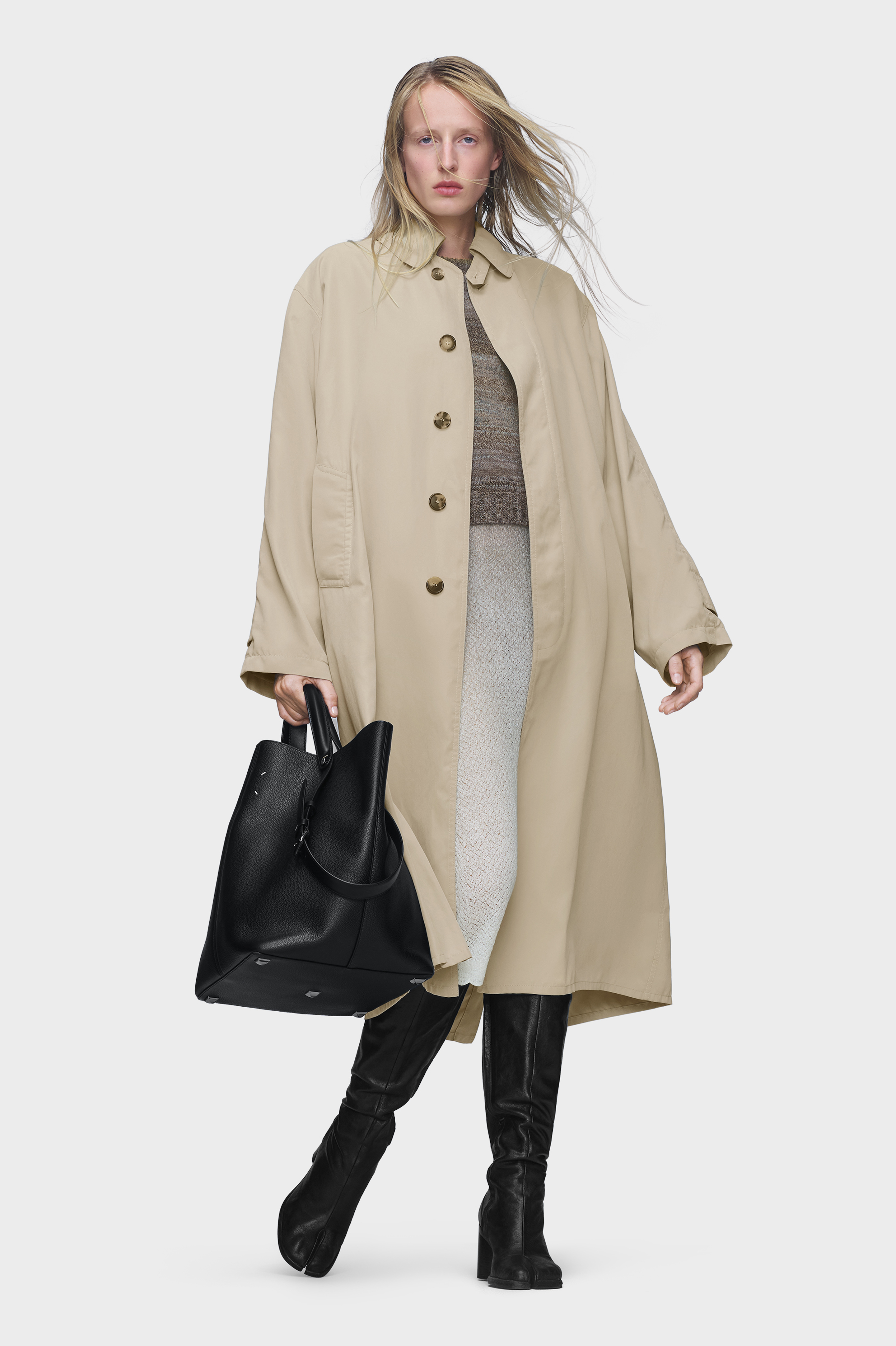 Sand Peached trench coat | Maison Margiela Official