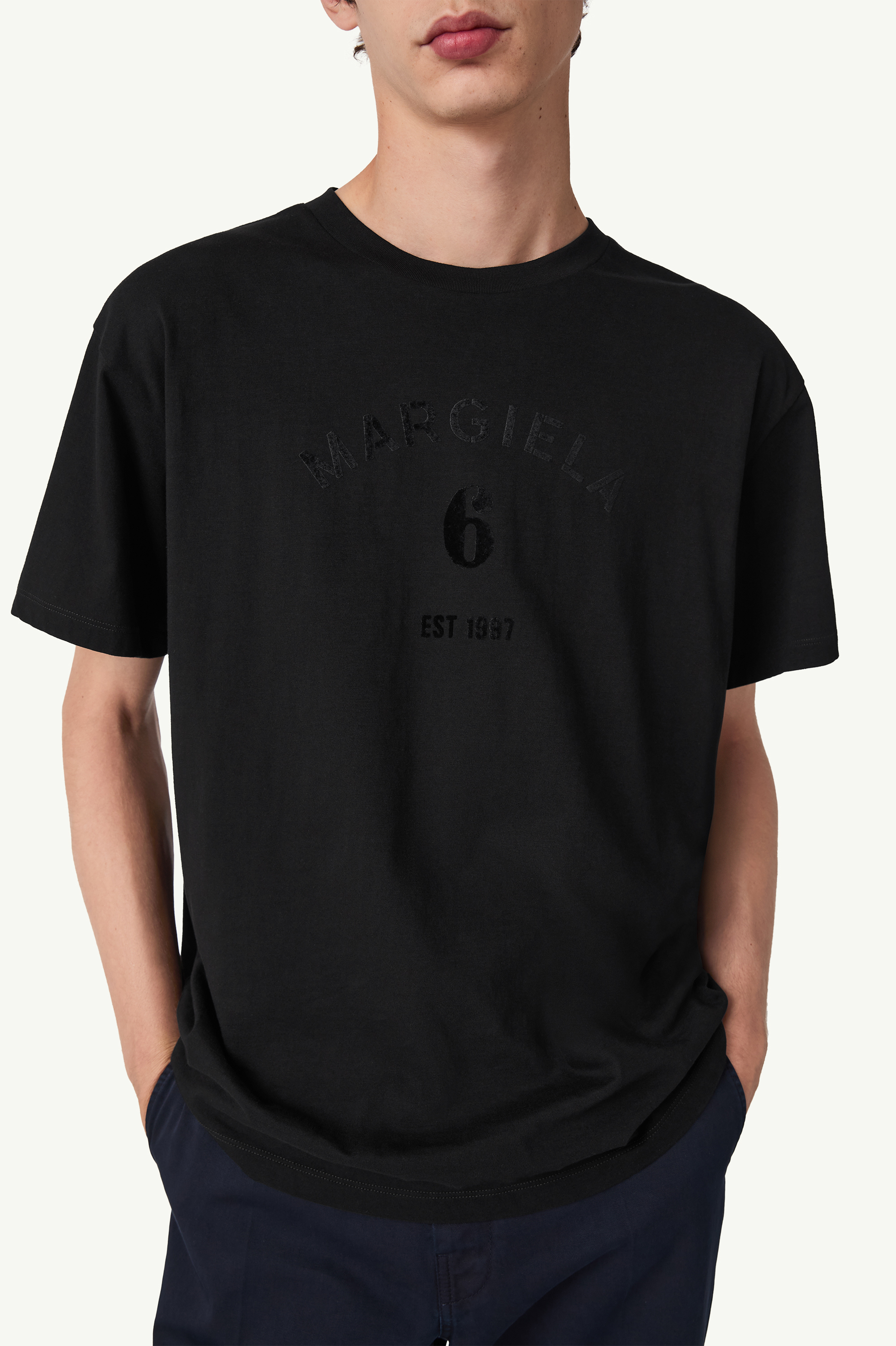 Black Mannequin Print T-Shirt | MM6 Official