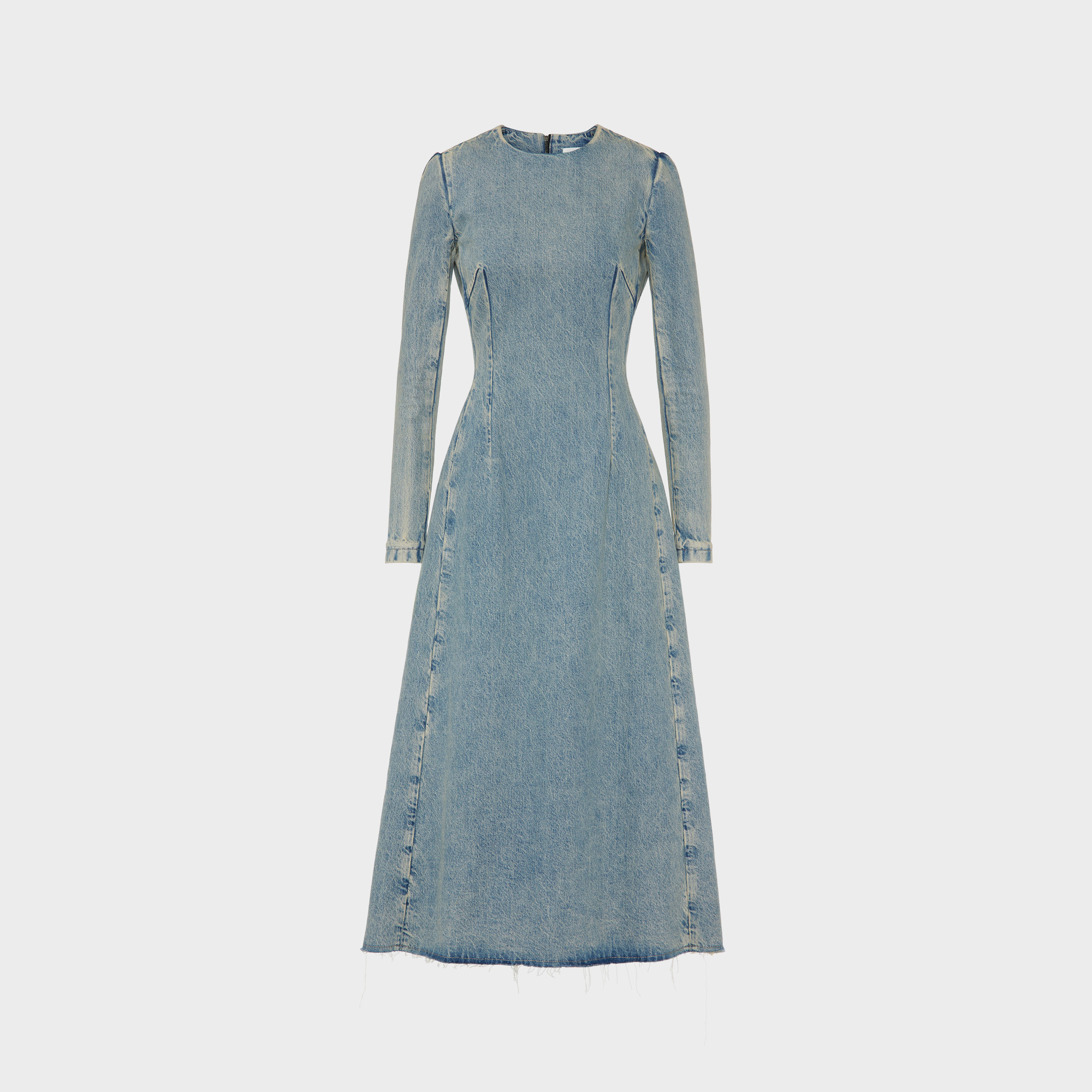 white christmas dresses MM6 Maison Margiela // Blue V-Neck Denim Dress – VSP Consignment