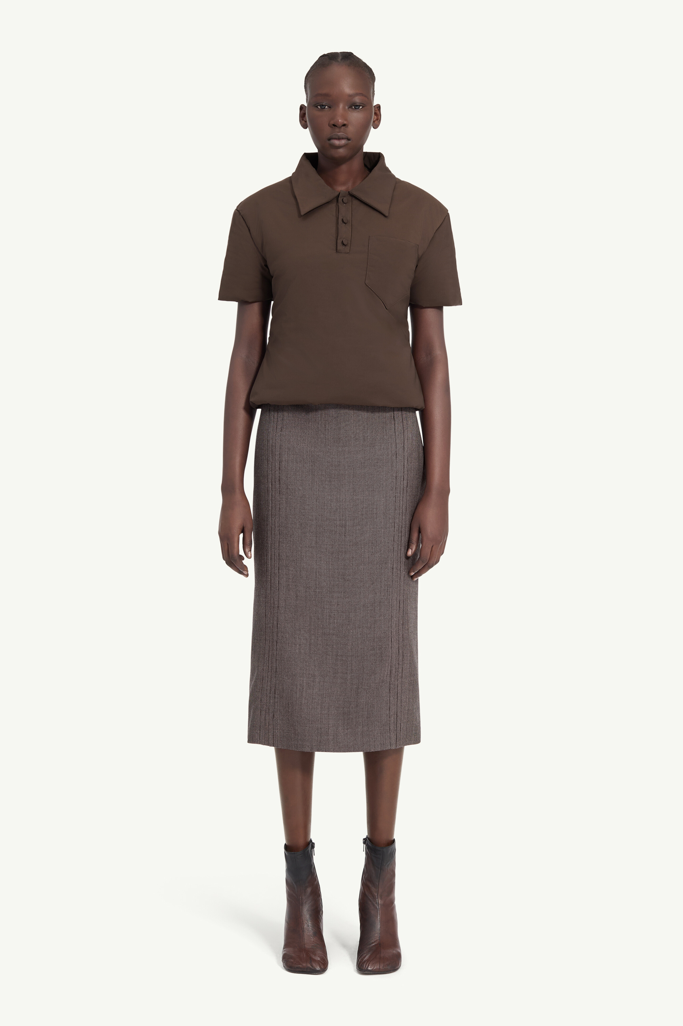 Padded polo top