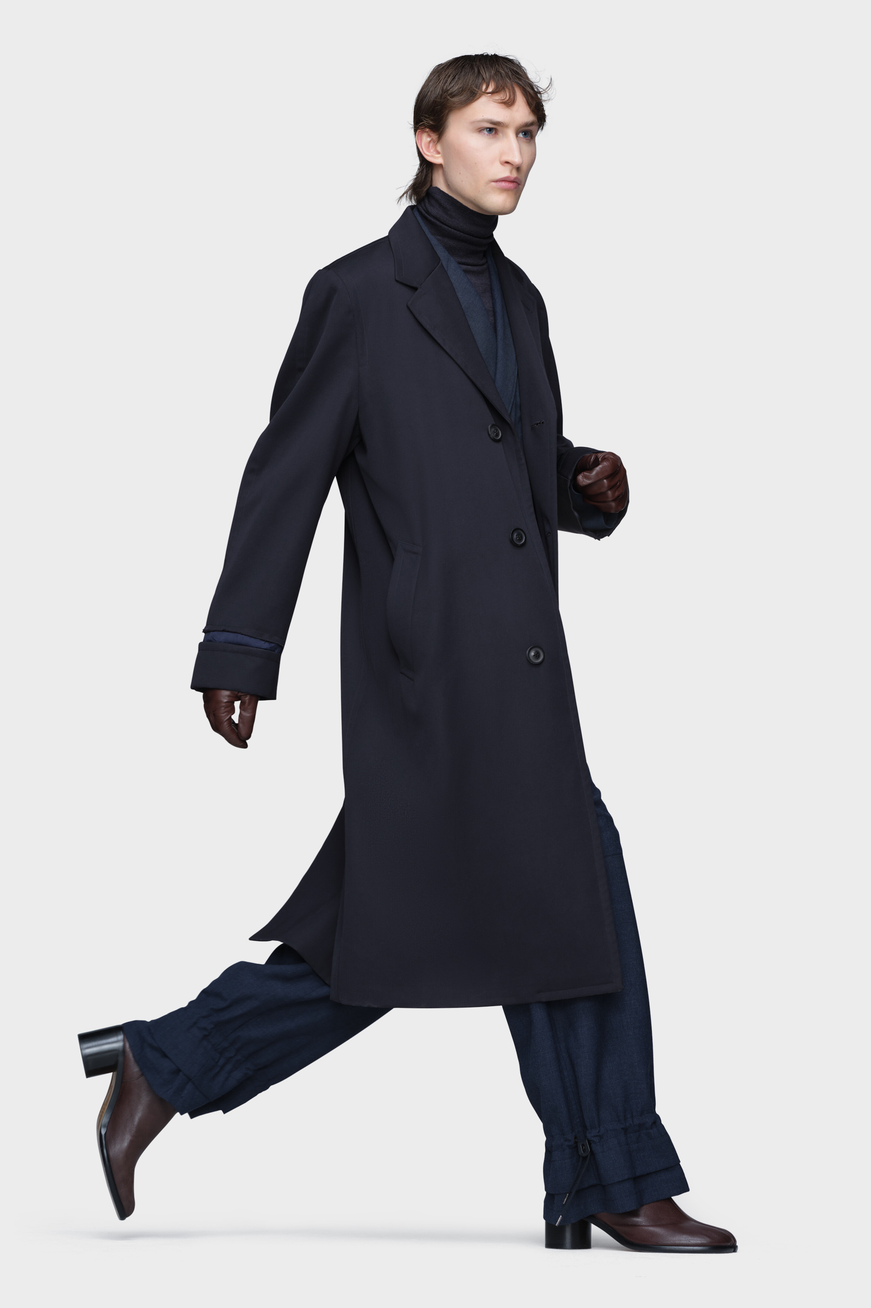 Men's Blue Wool Coat | Maison Margiela Men's Blue Wool Coat | Maison Margiela