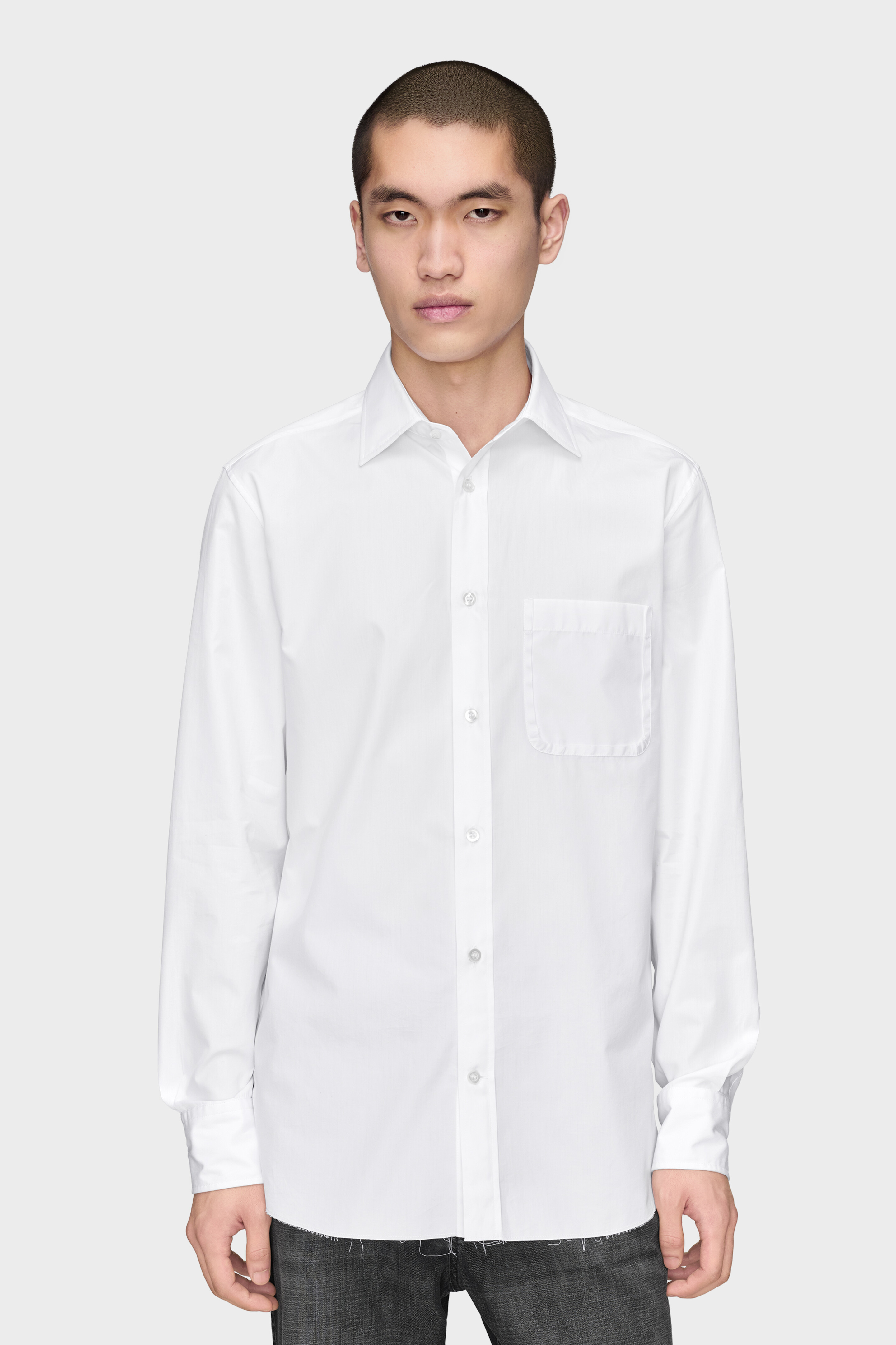 White Cotton Long-Sleeve Shirt | Maison Margiela Official
