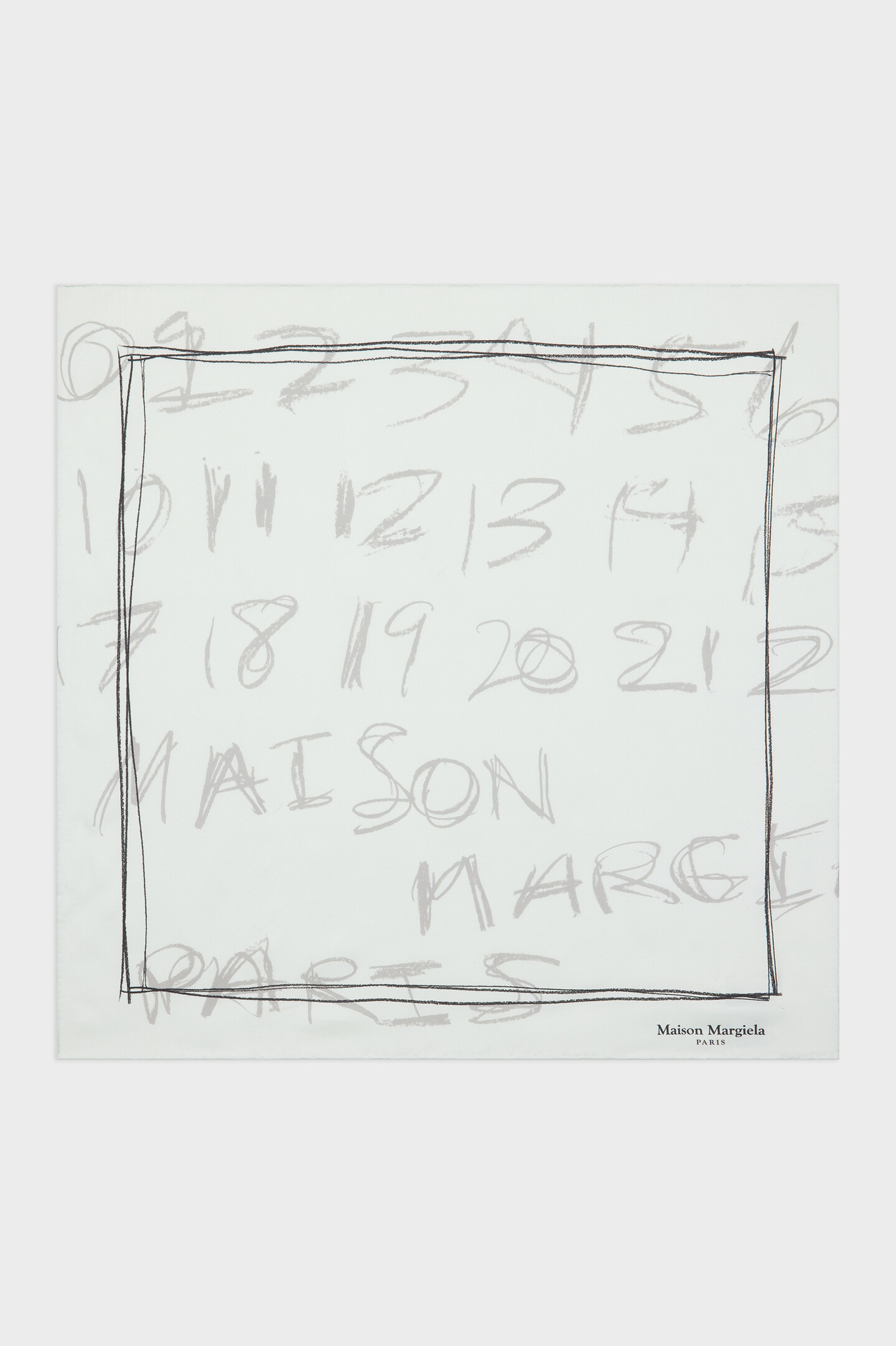 ナンバリング シルクスカーフ ブルー | Maison Margiela公式