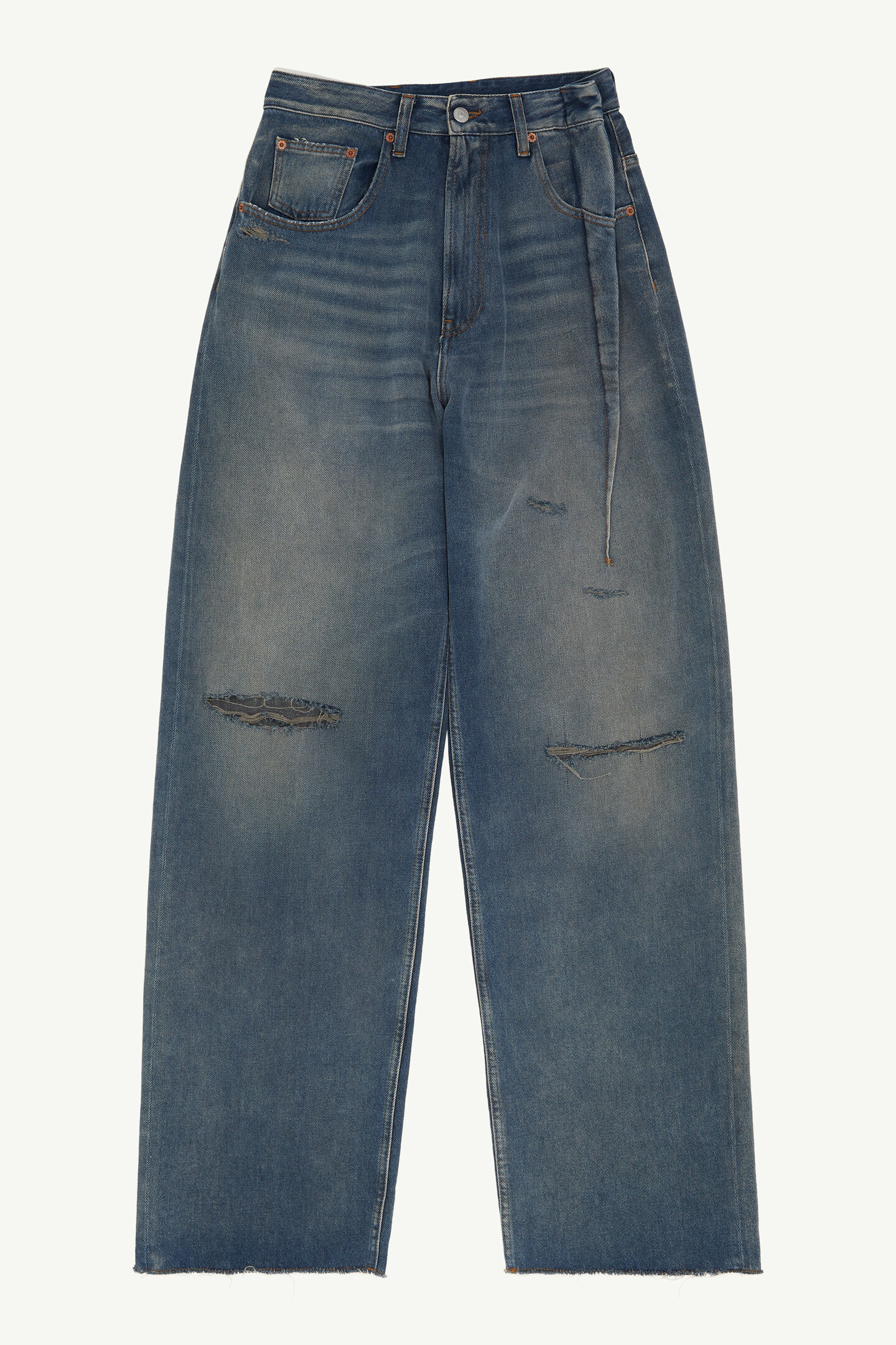 Blue Wide-leg Aged Denim Jeans | Maison Margiela Blue Wide-leg Aged Denim Jeans | Maison Margiela