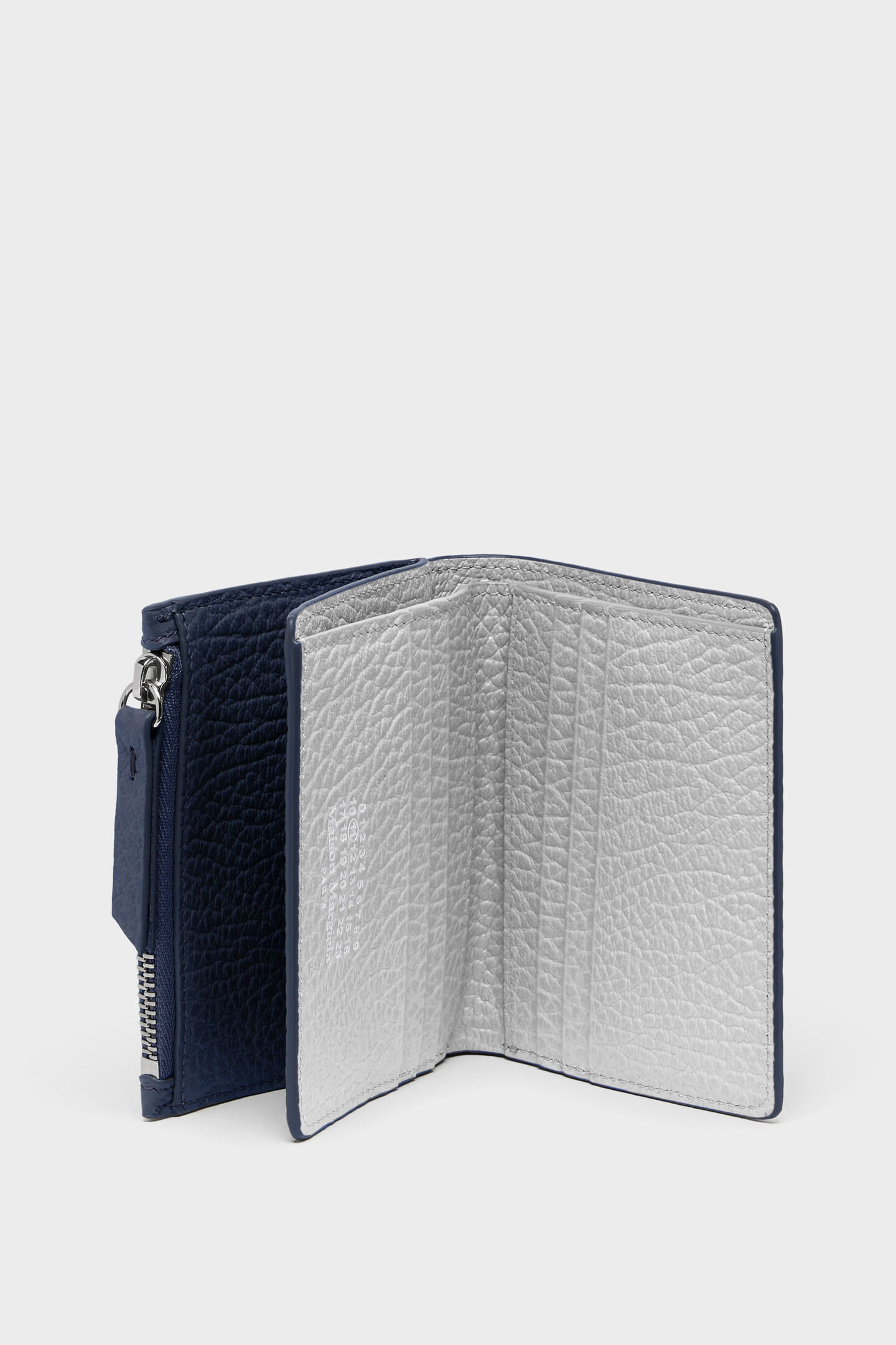 4ステッチ バイカラー フリップフラップ ウォレット ブルー | Maison