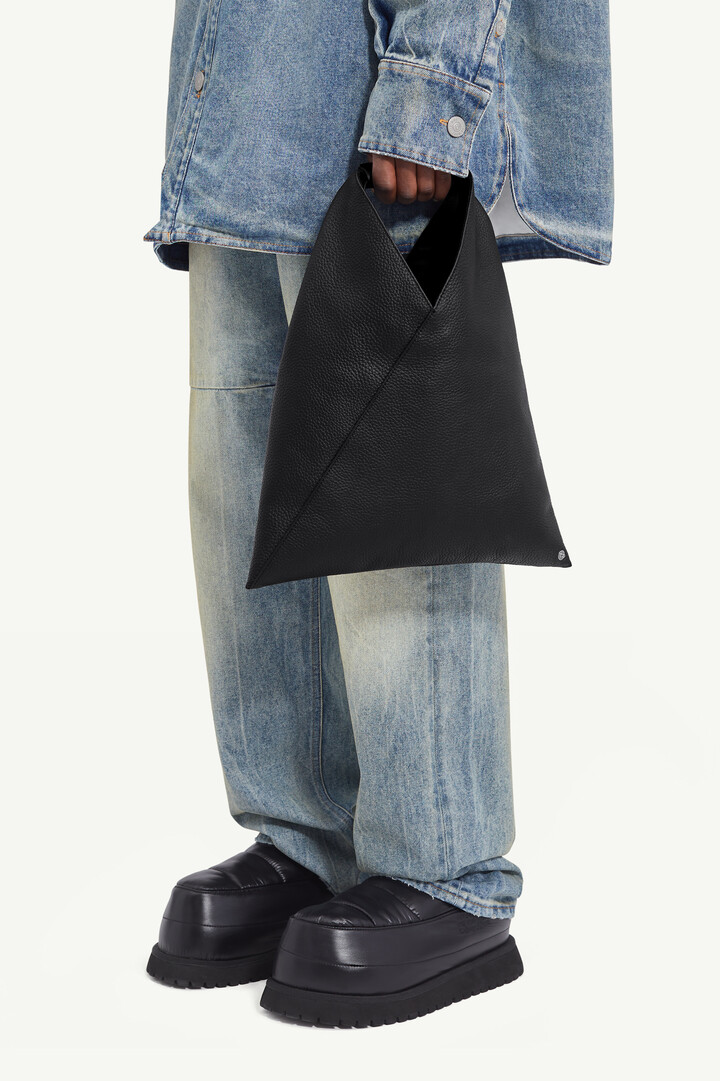 Black Leather Japanese Bag Small | MM6