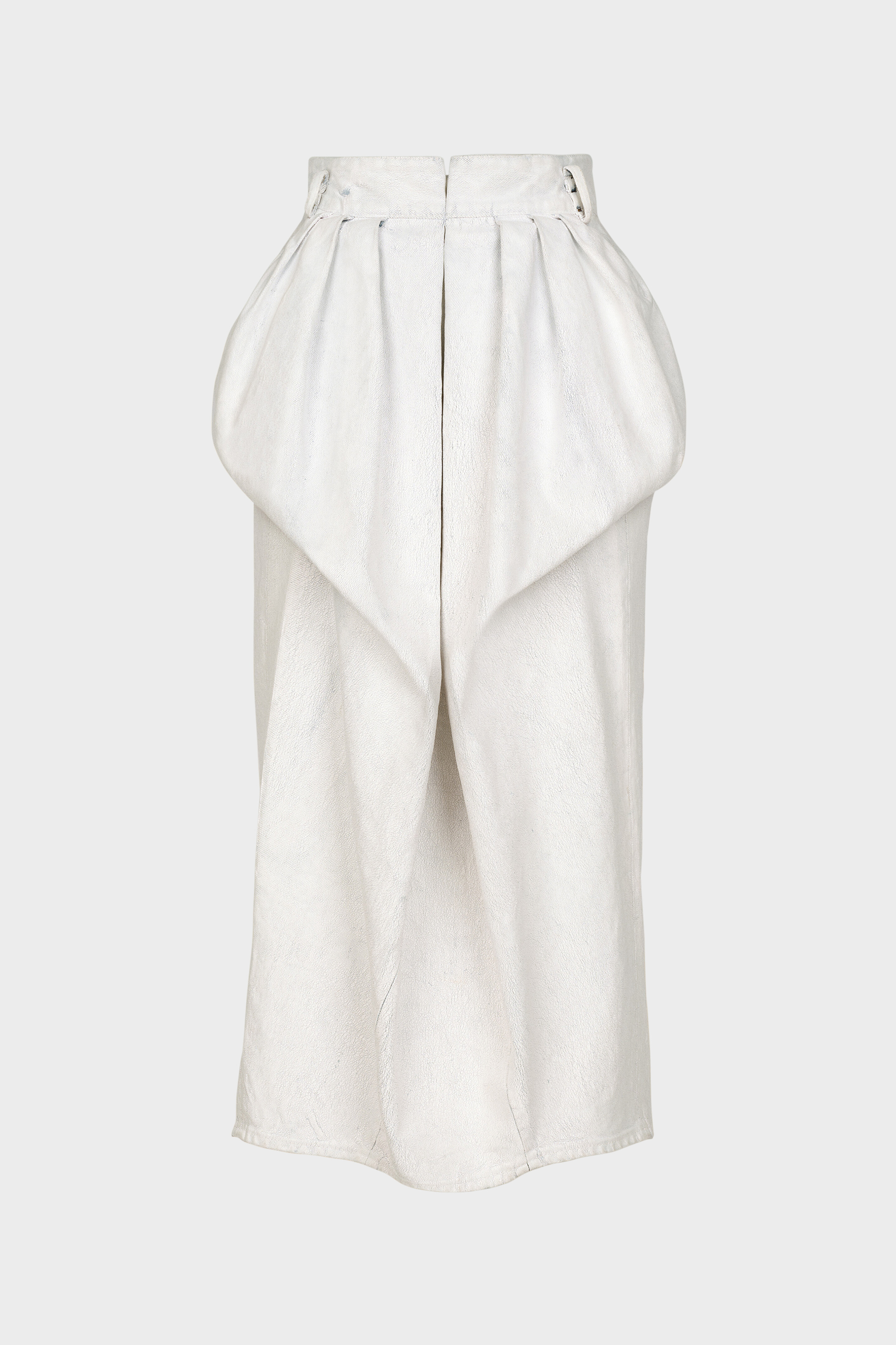 Denim Gathered Skirt
