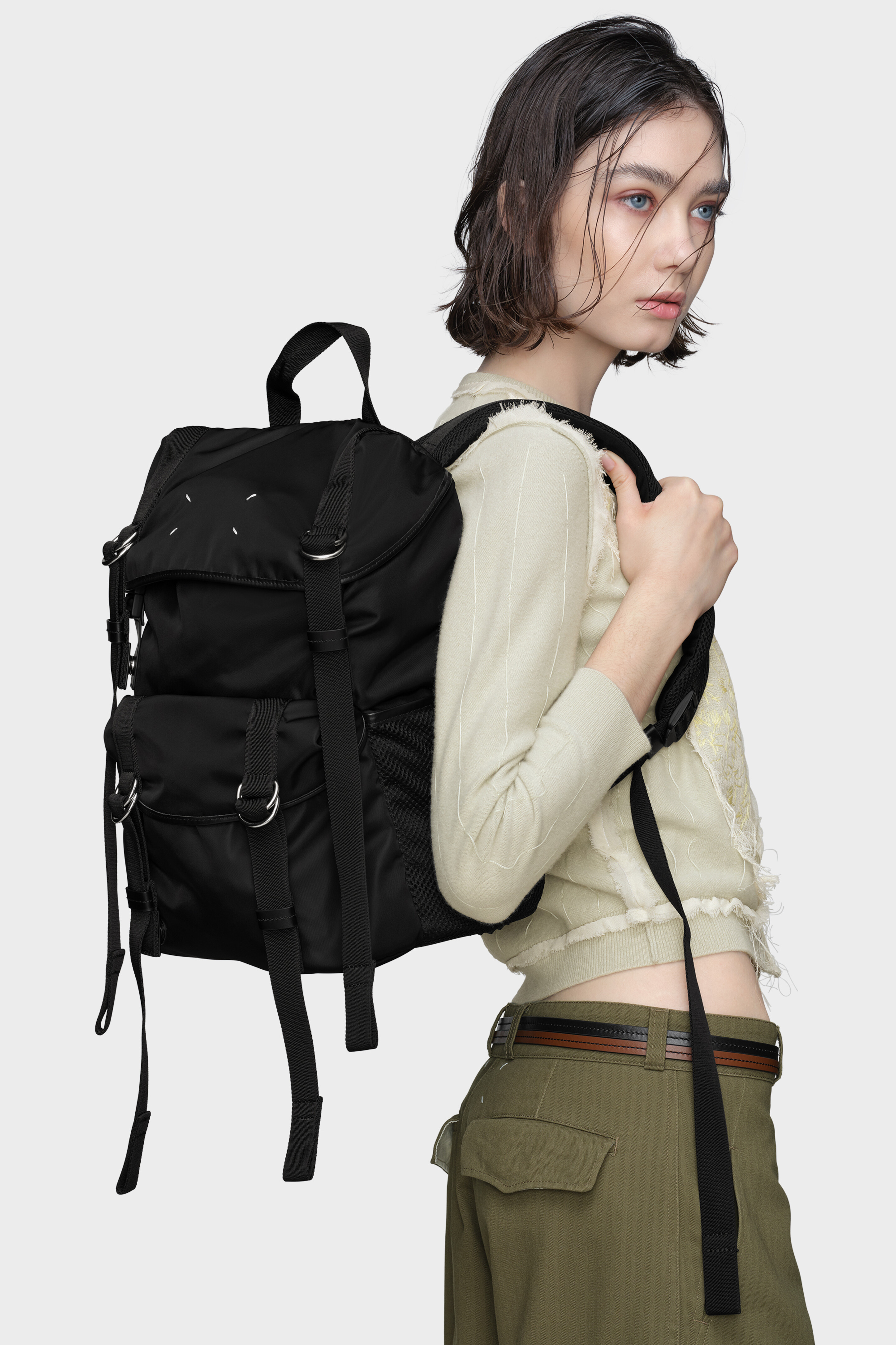 Black High Tech Medium Backpack | Maison Margiela