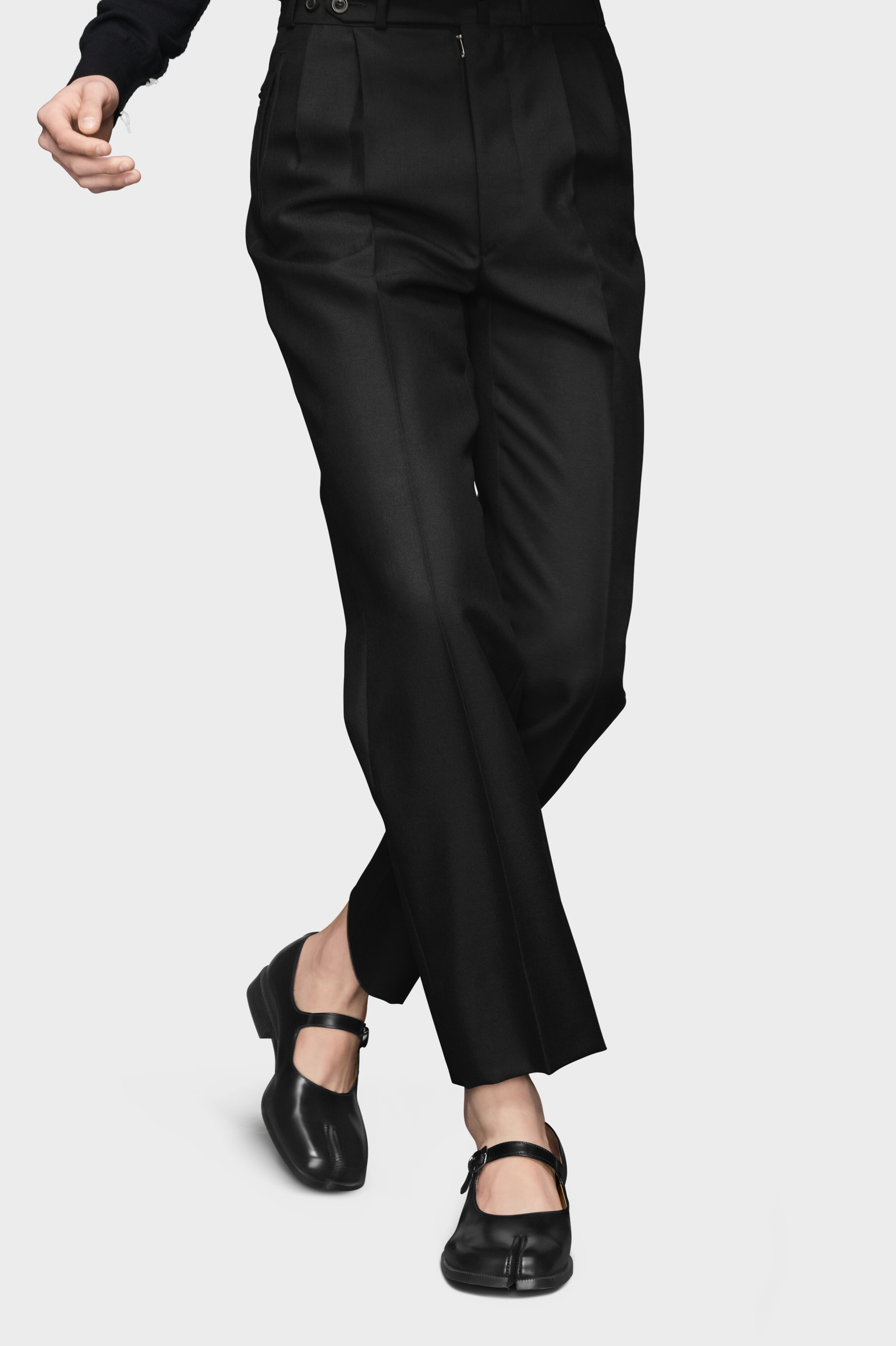 Men's Black Leather Tabi City Mary-Janes | Maison Margiela
