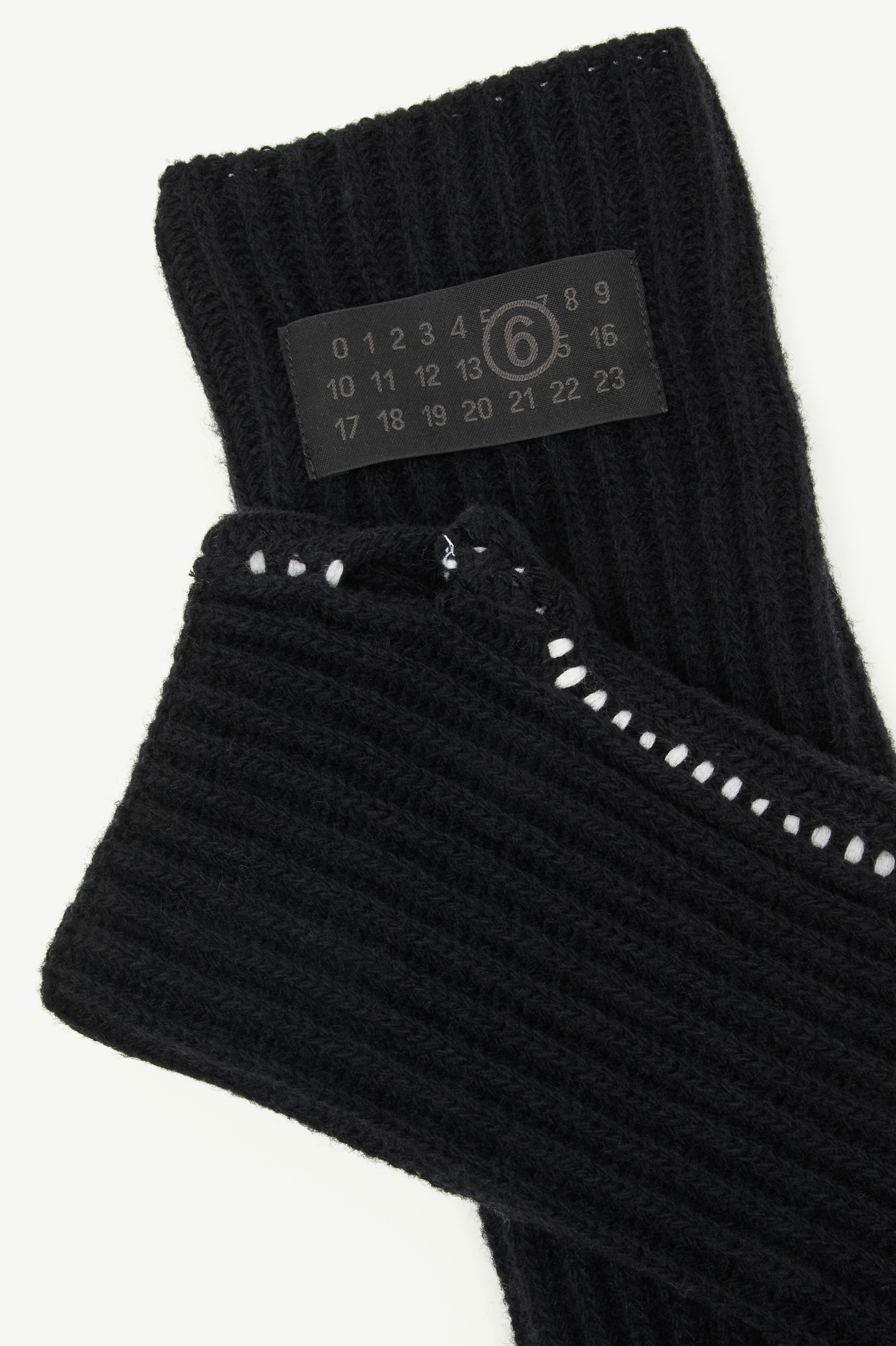 リブ ウール アームウォーマー