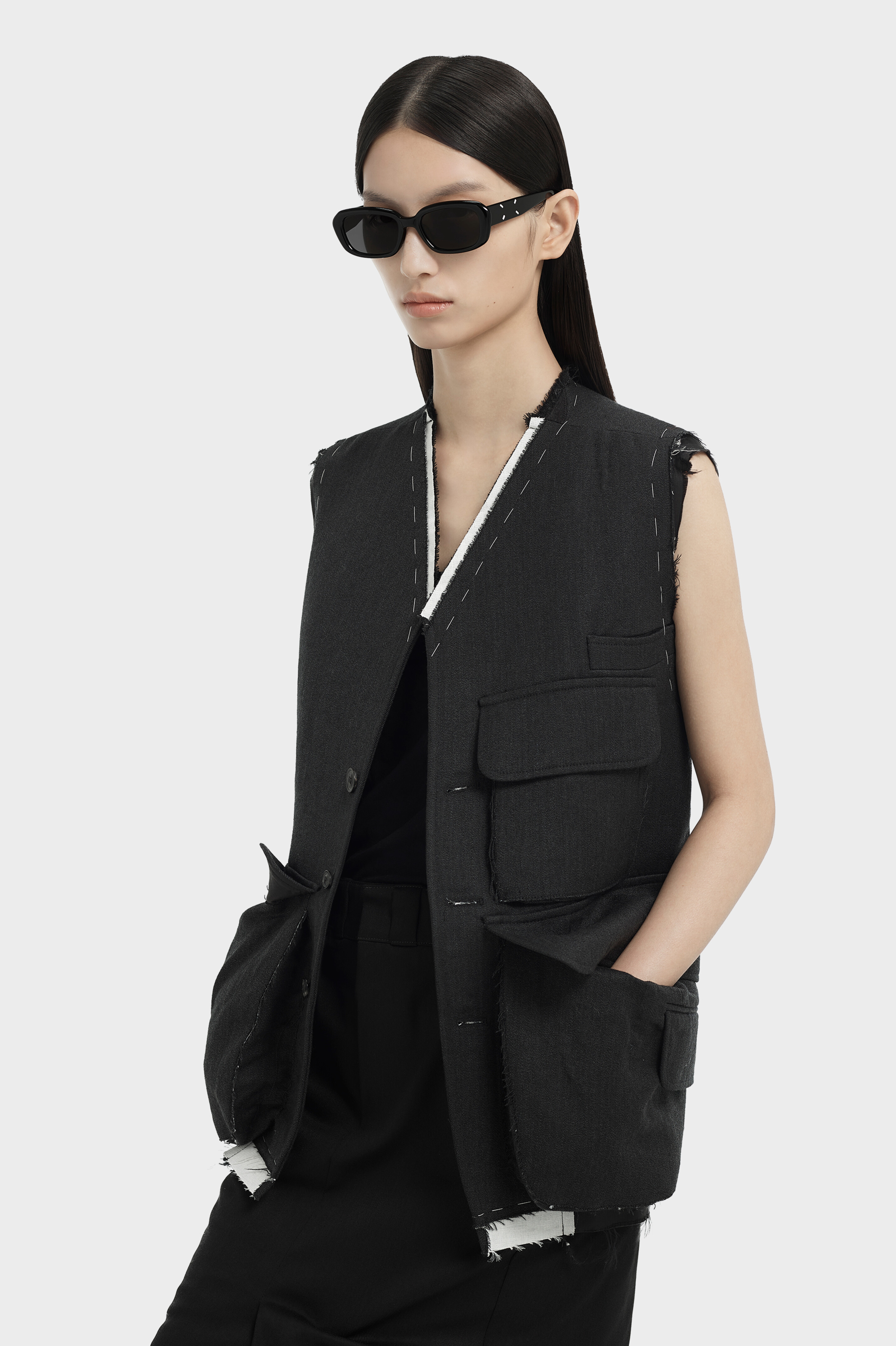 未使用GENTLE MONSTER ブラック サングラス Gentle Monster レディース x Maison Margiela MM106 G10 サングラス