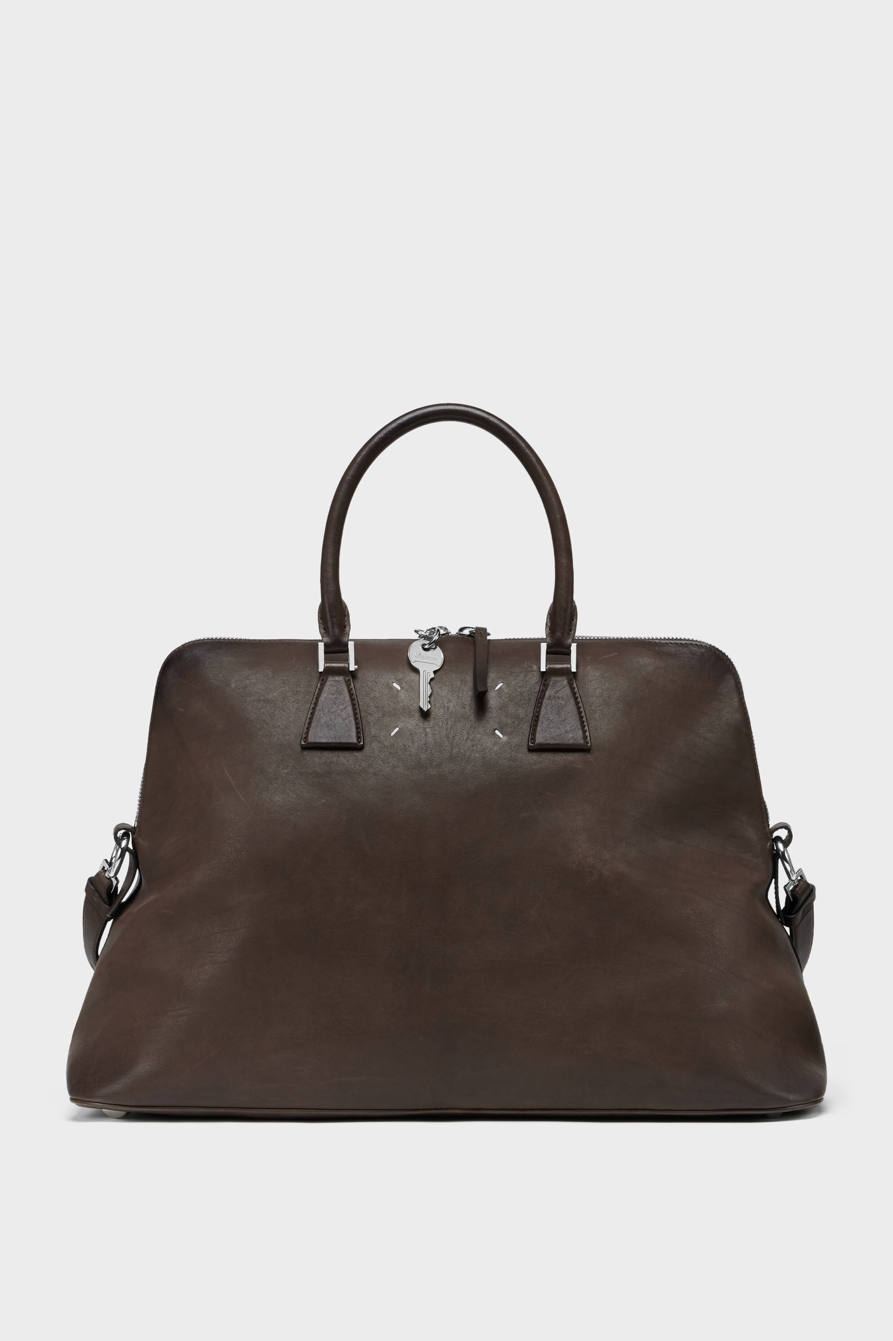 Brown Calf Leather 5AC Crossbody Bag Loved To Death XL | Maison