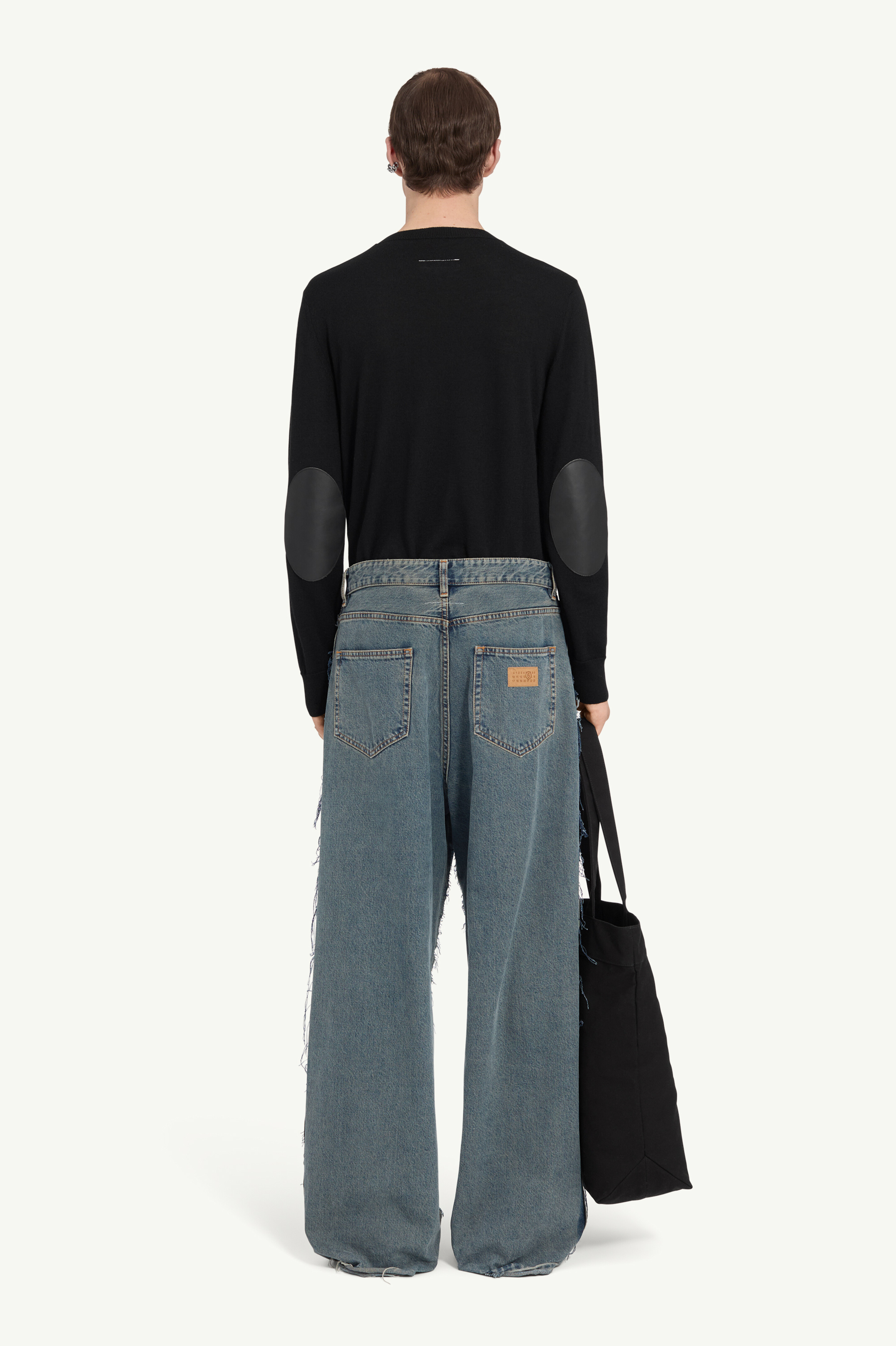 Men's Cotton Wide-Leg Jeans | MM6