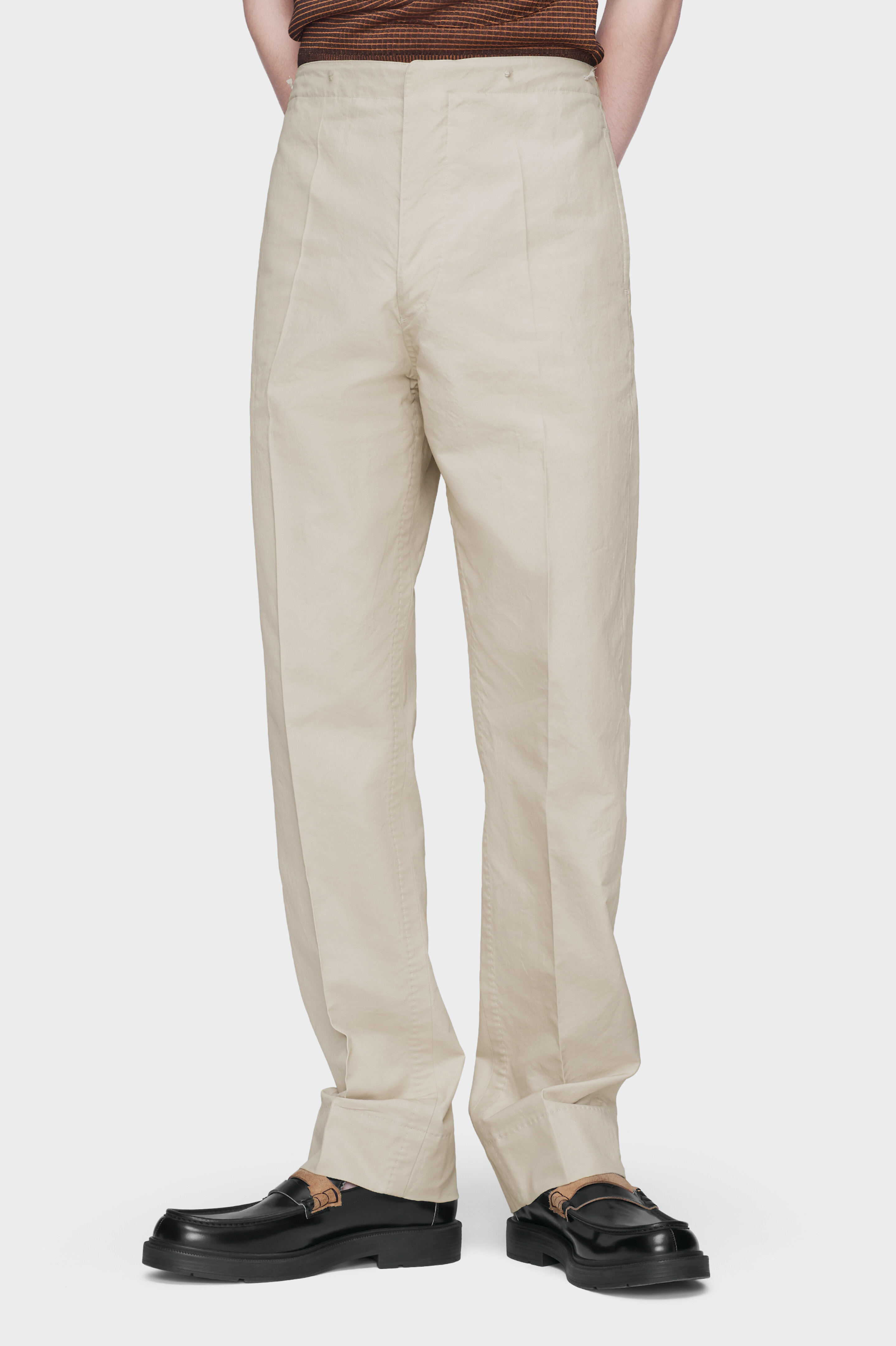 Creased Cotton silk trousers